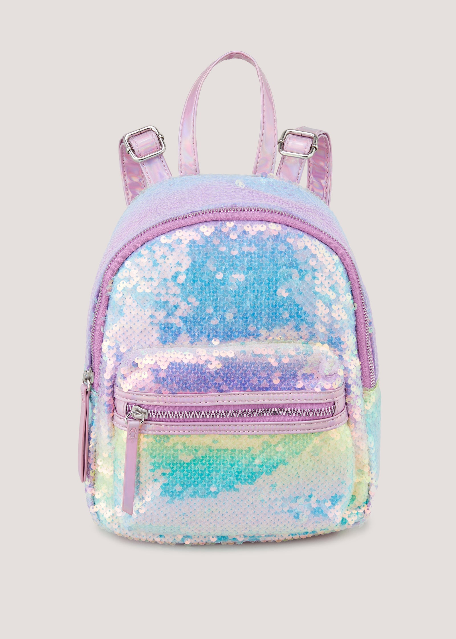 Glitter Rainbow Clear Backpack Full Size- Confetti Mermaid