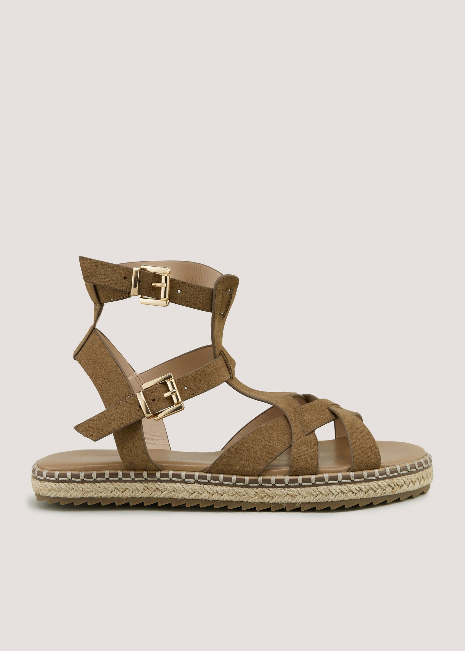 Taupe deals gladiator sandals