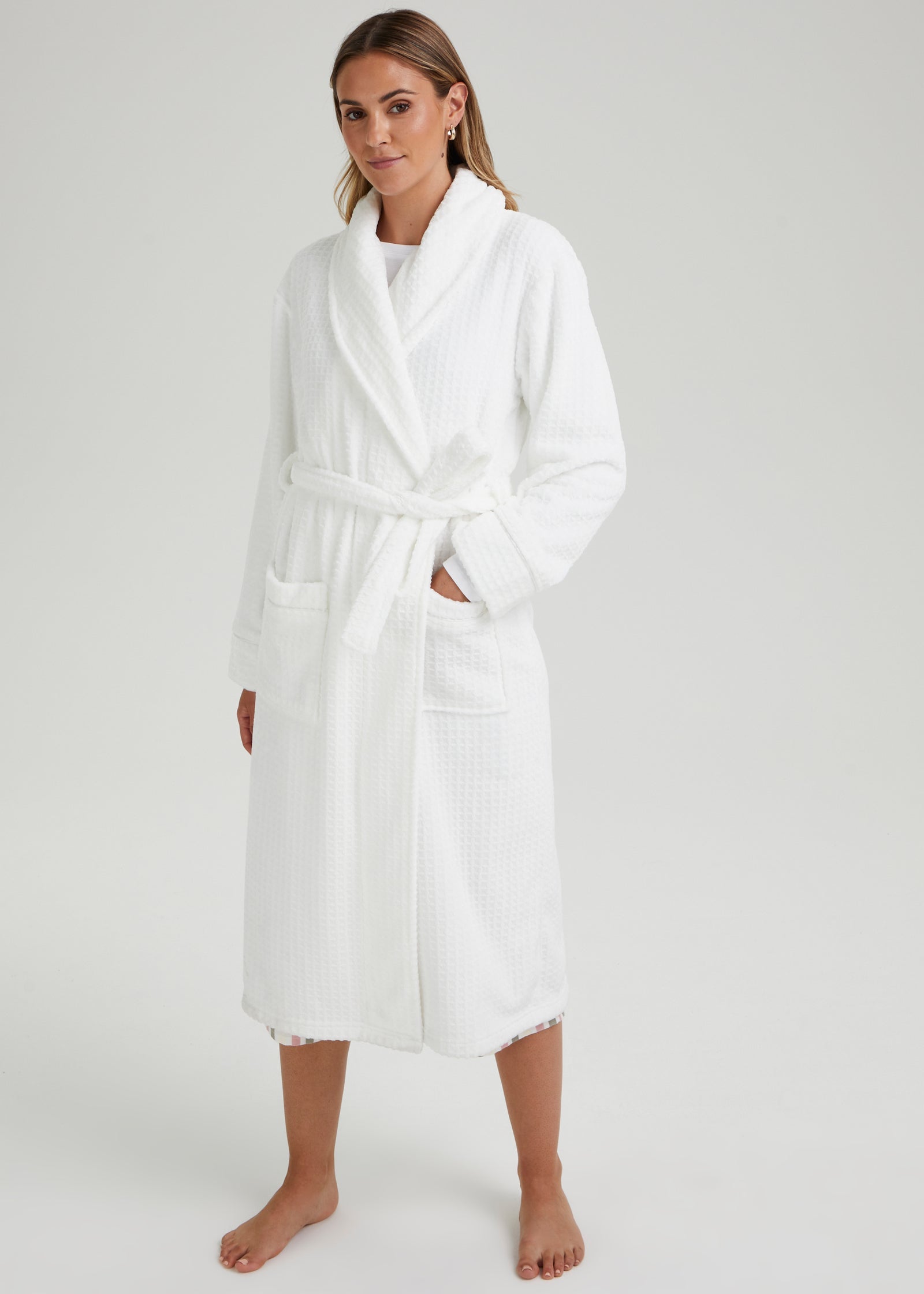 Buy White Waffle Dressing Gown Online in UAE from Matalan