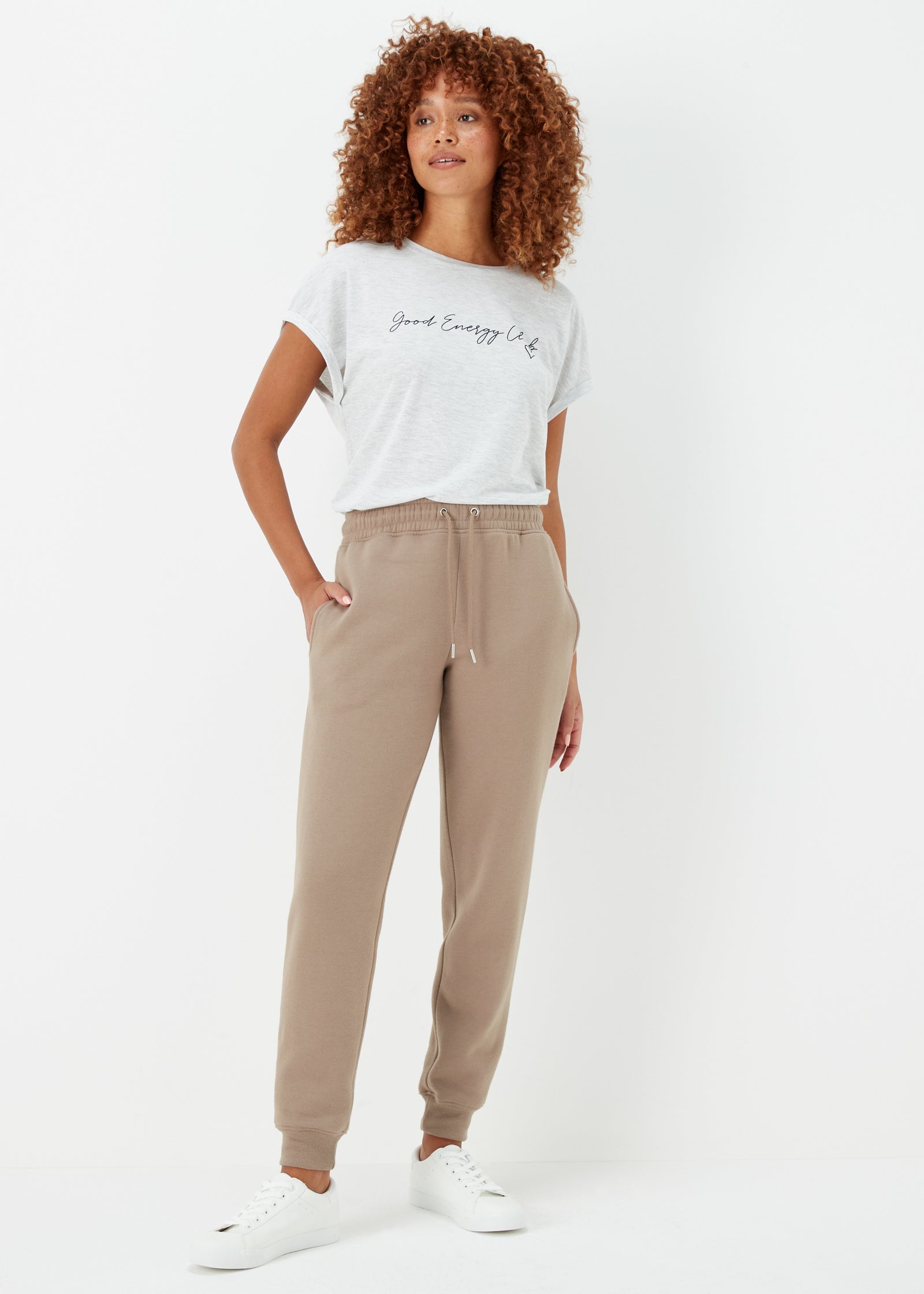 Buy Beige Tapered Joggers Online in UAE from Matalan