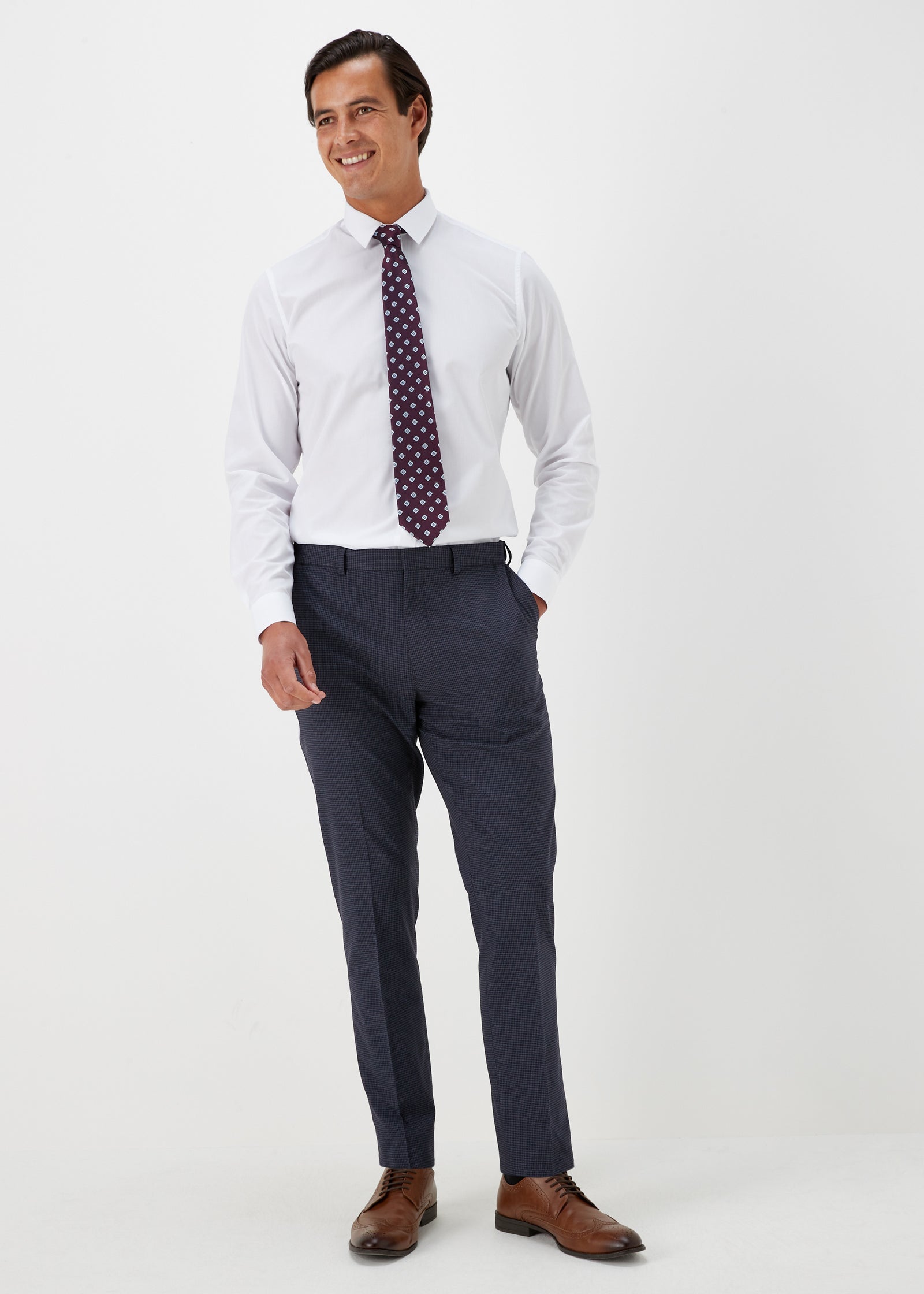 Buy Taylor & Wright Regular Fit Flexi Waist Trousers Online in Oman ...