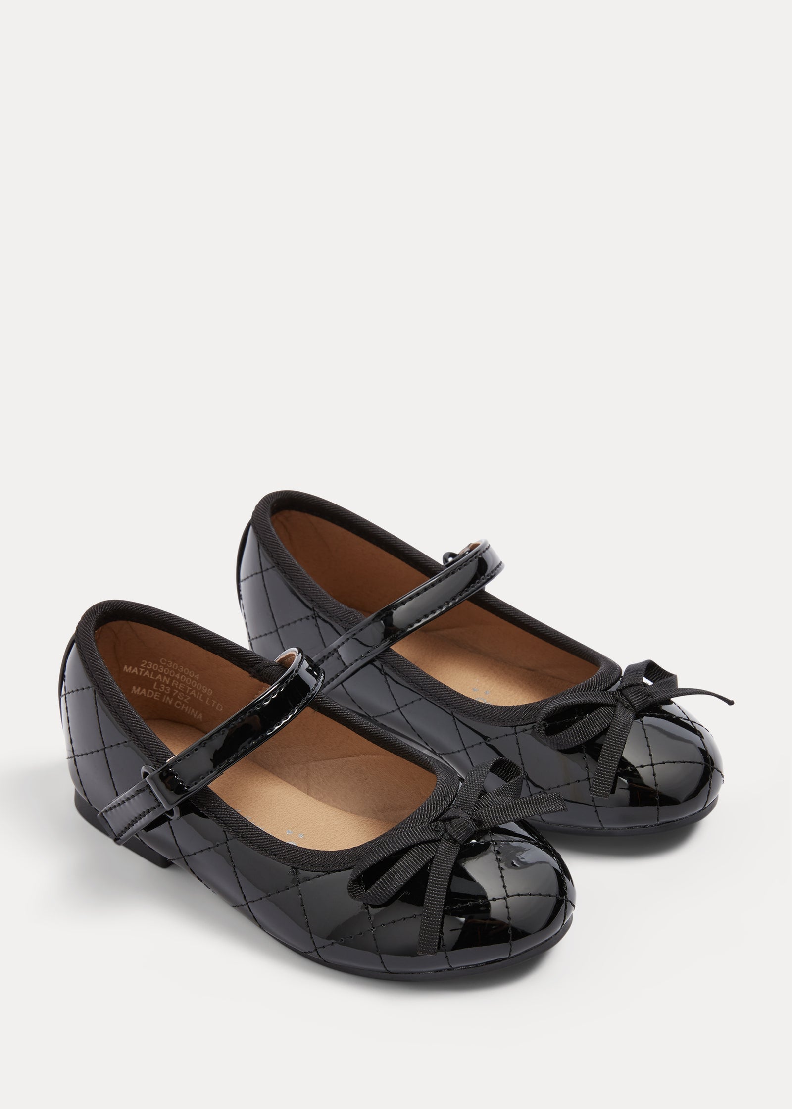 Buy Girls Black Quilted Ballet Shoes Younger 4 12 Online in UAE from Matalan