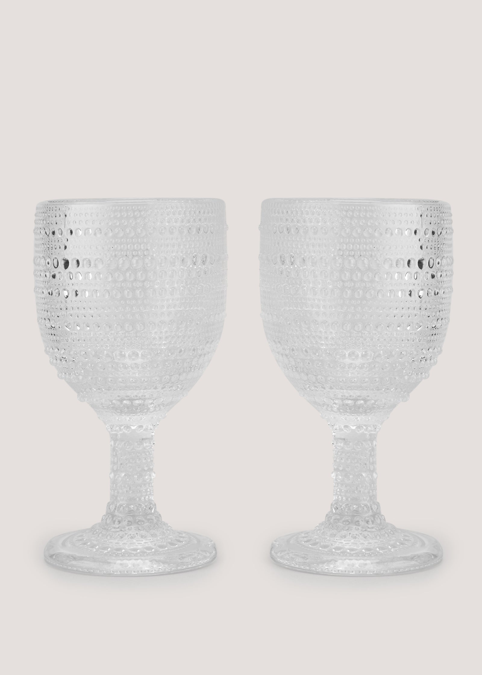 Buy 2 Pack Bubble Effect Wine Glasses (16cm x 9cm) Online in Oman from