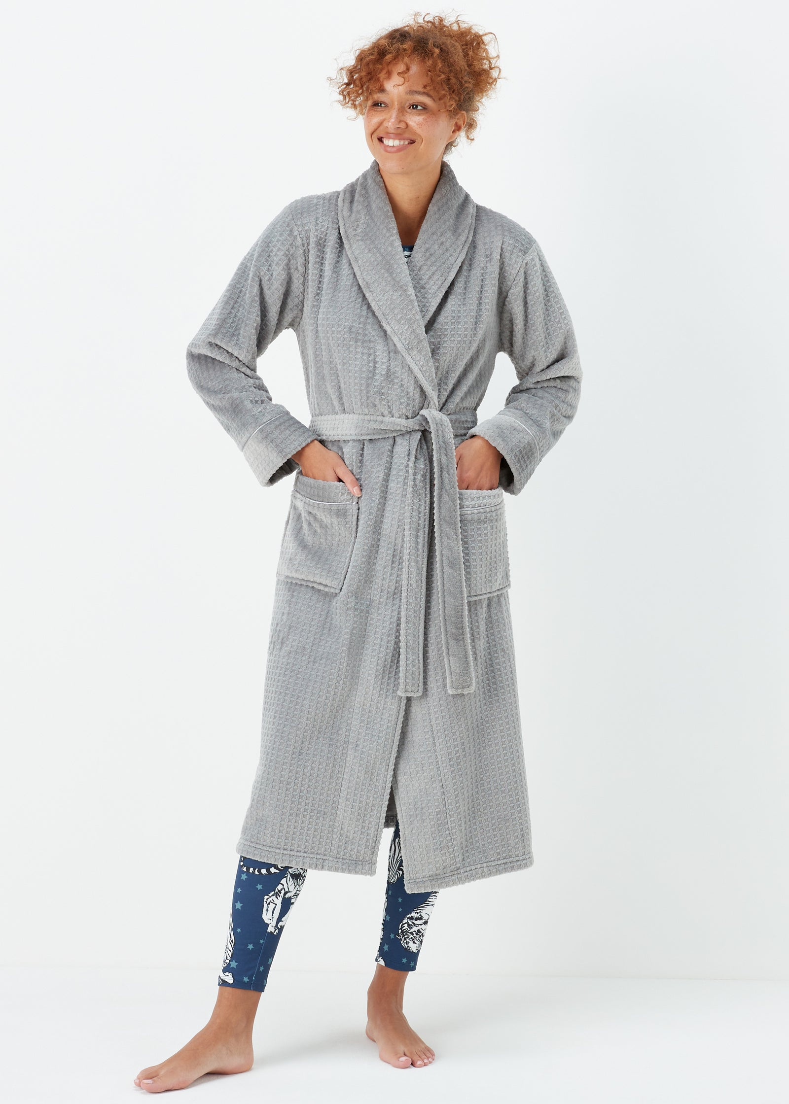 Buy Charcoal Waffle Dressing Gown Online in UAE from Matalan