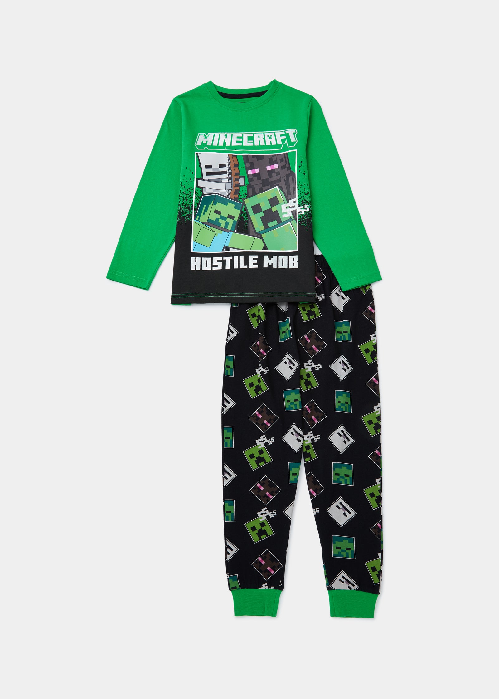 Cooles Minecraft Pyjama-Set Für Kinder - Kurzarm-Shirt & Shorts