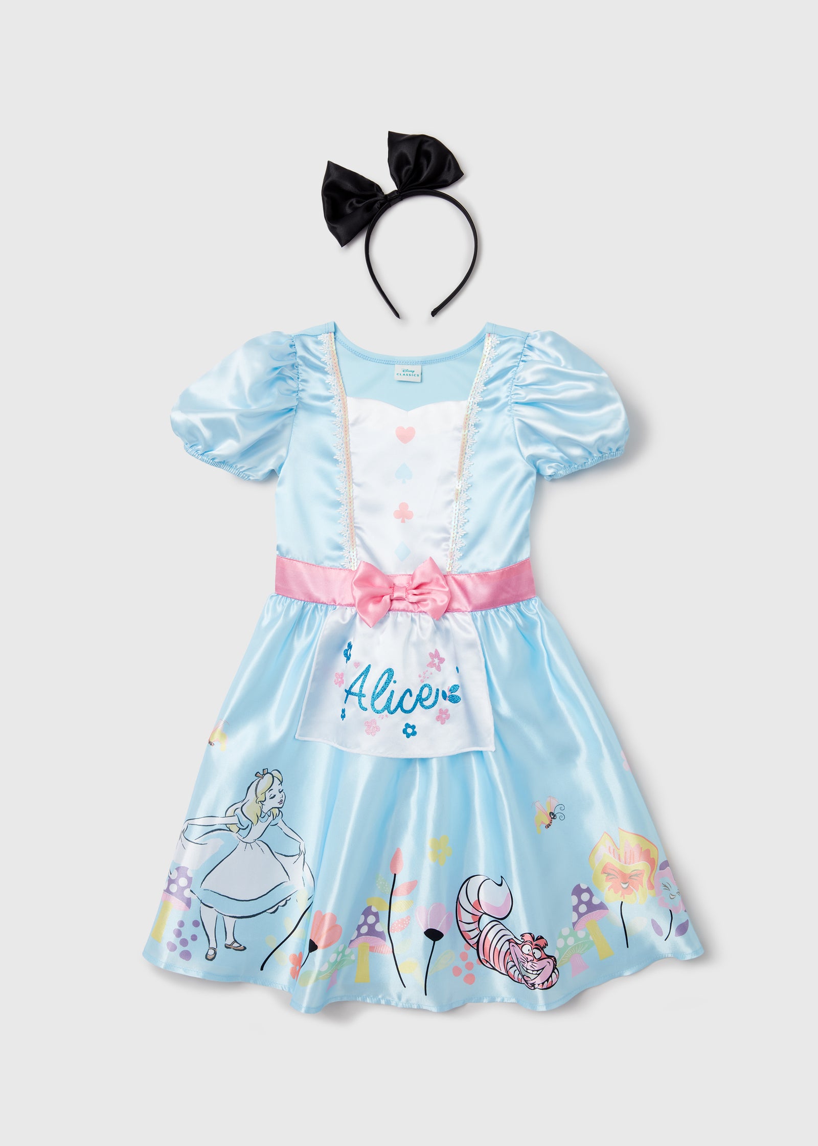 Kids Girls Alice In Wonderland Costume - Complete Outfit, Polyester, Book Week Halloween Party, Ages 3-15