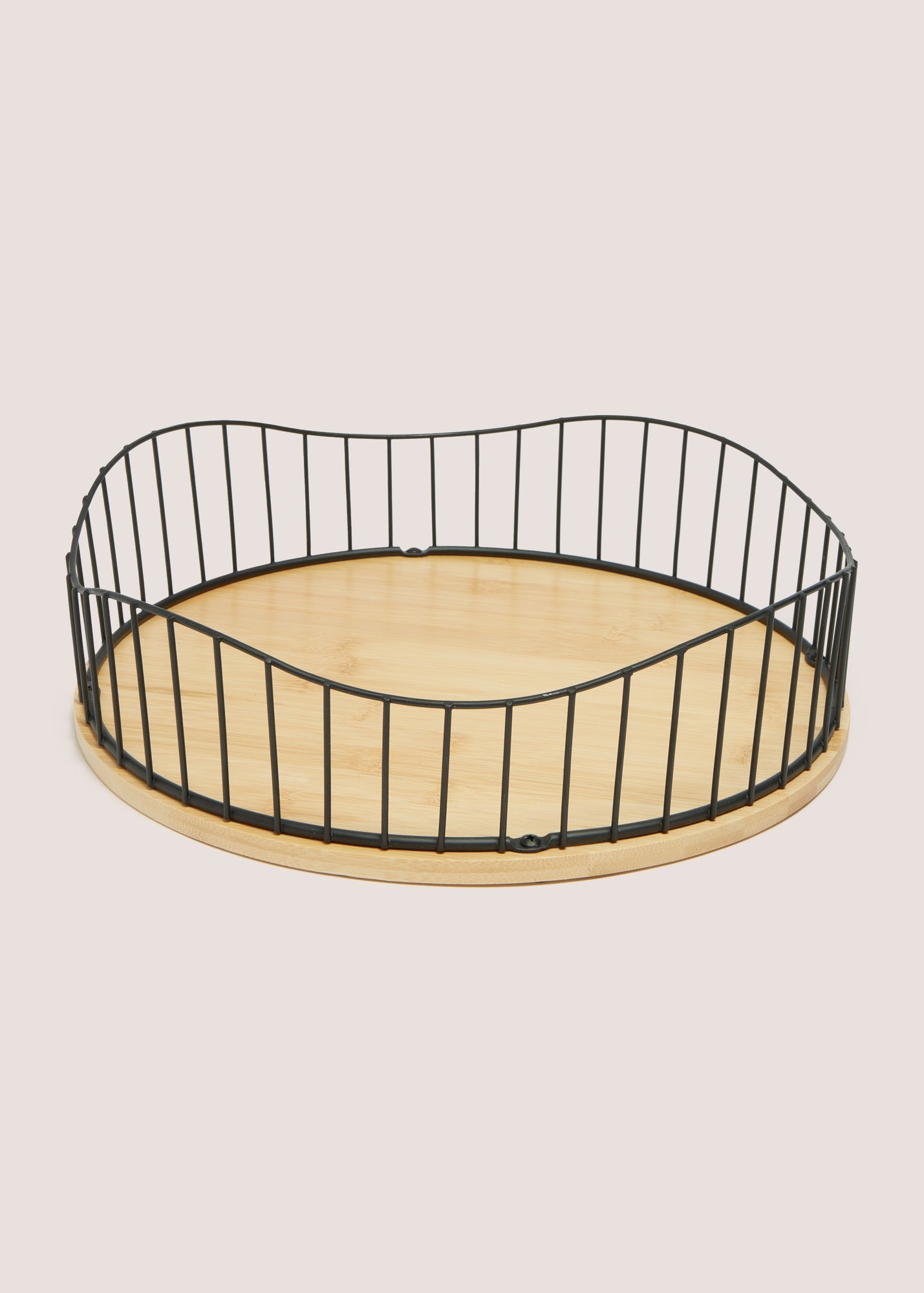 Buy Wire Frame Tray (34cm x 9.5cm) Wood-Black-One Size in Bahrain - bfab