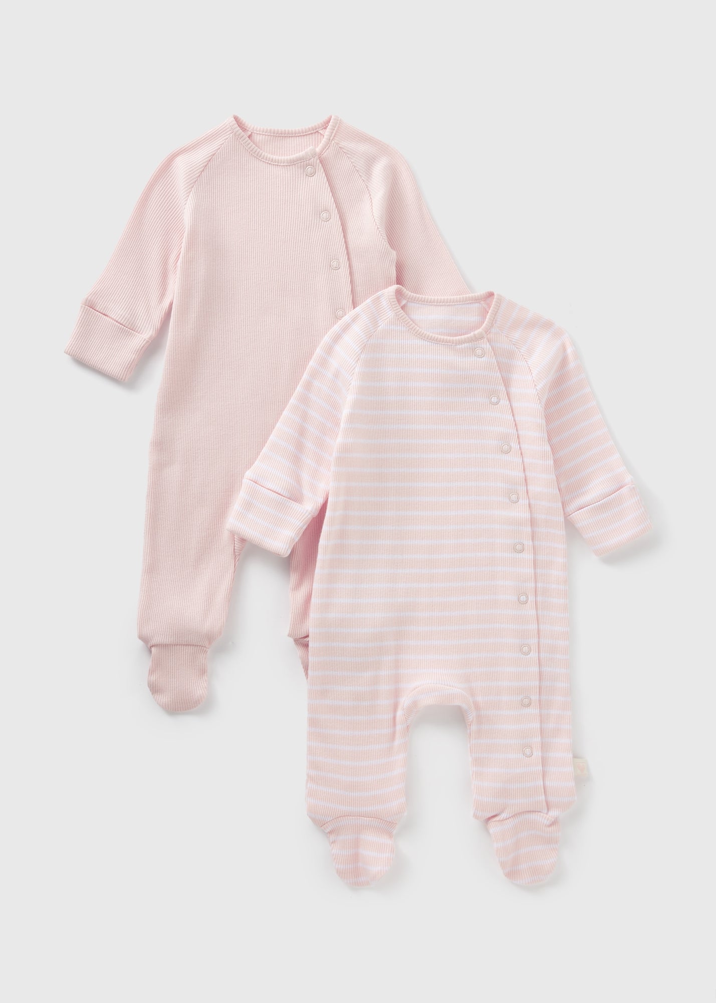 Premium Baby Ribbed Cotton Night Suit – Cream Beige (2-Piece Set)
