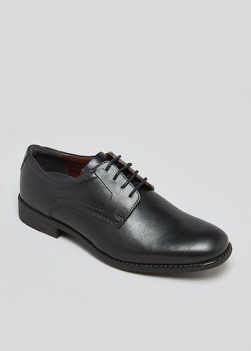 Buy Soleflex Black Real Leather Derby Shoes Online in UAE from Matalan