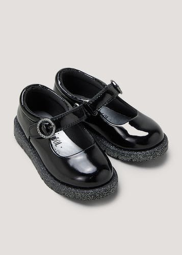 Buy Girls Black Glitter Mary Jane School Shoes Online in Jordan from ...