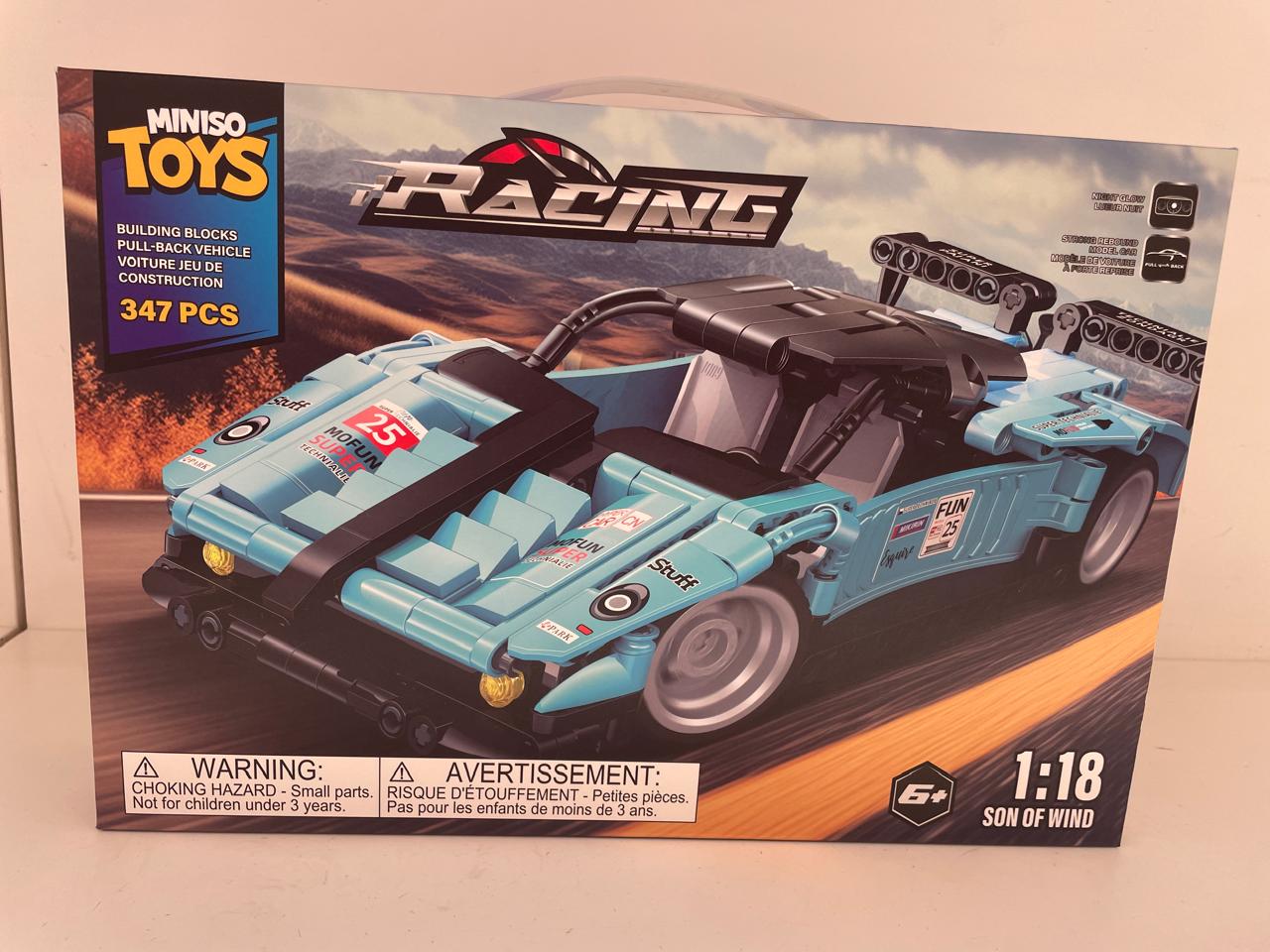 Buy Building Blocks Pull-Back Vehicle - Son of Wind (347 Pcs)-Blue
