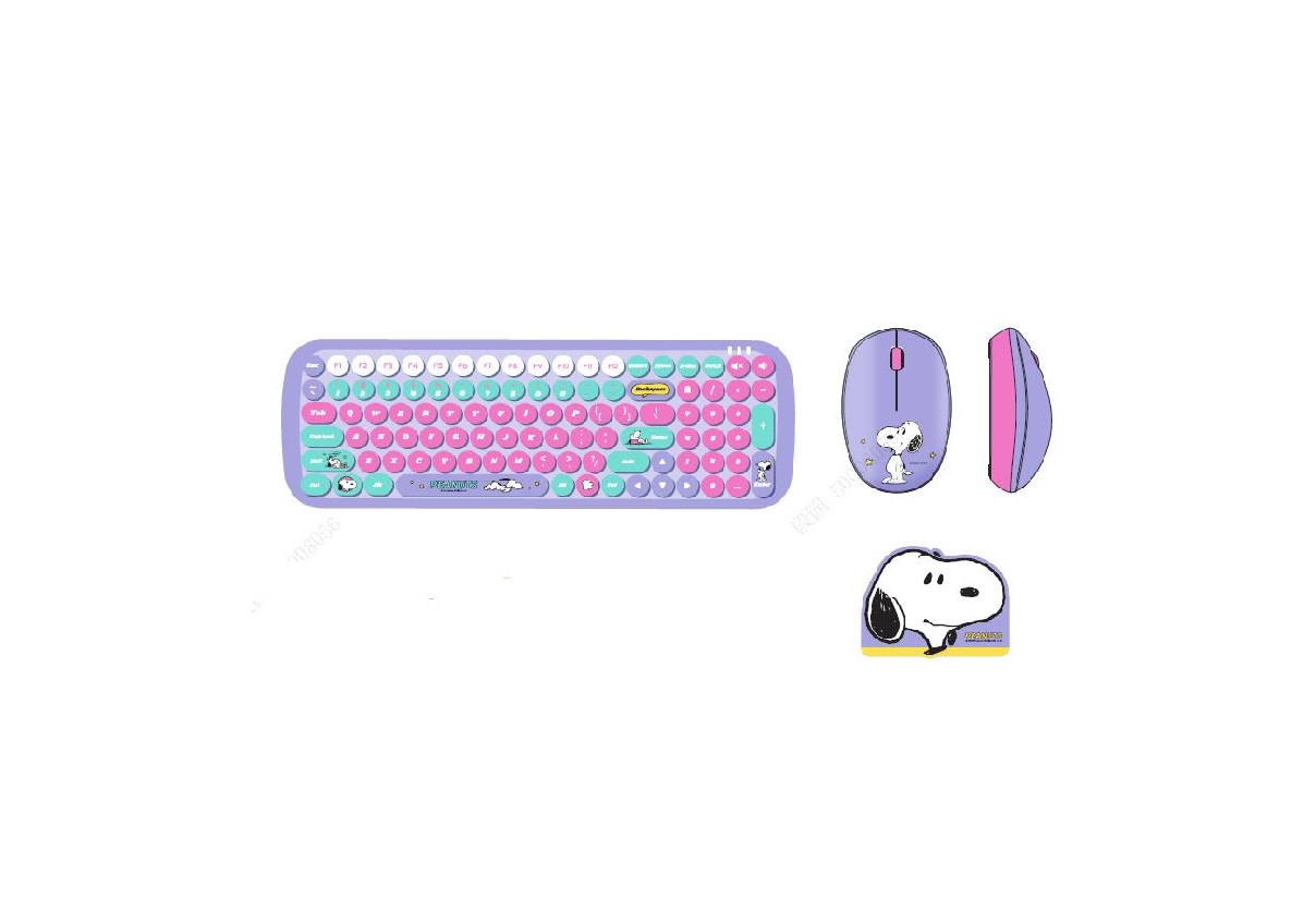 Buy Snoopy Colorful Vintage Collection Wireless Keyboard & Mouse