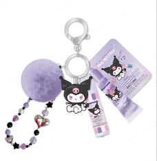 Buy Kuromi Lip Gloss Keychain Beaded String-Purple Online in Qatar