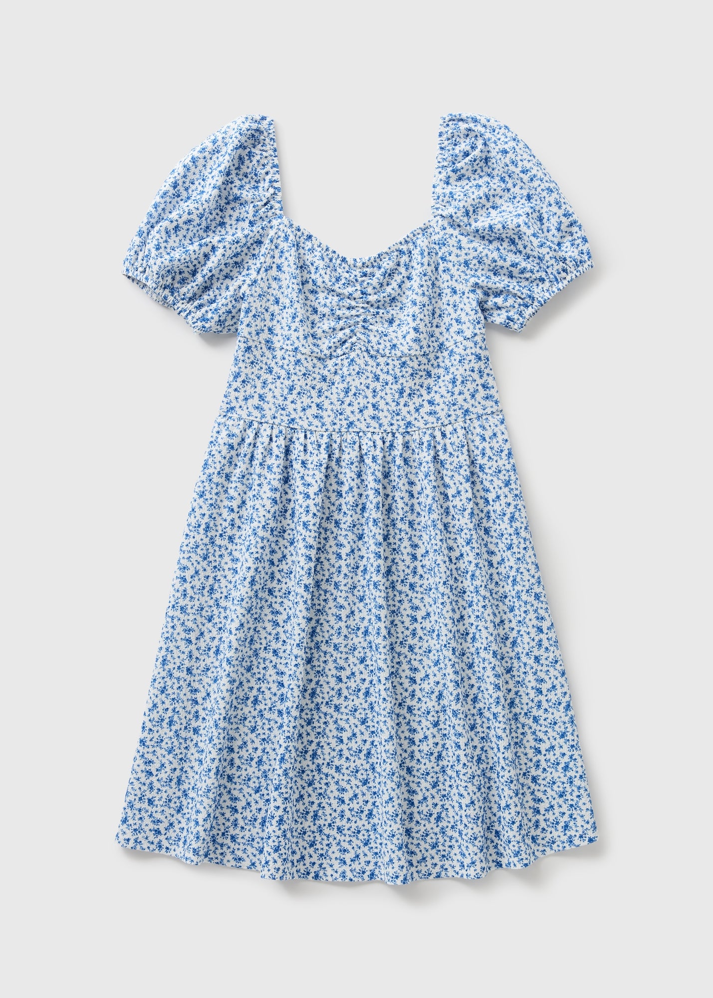 Buy Girls Floral Crinkle Dress-Blue-10 Y Online in Qatar - bfab