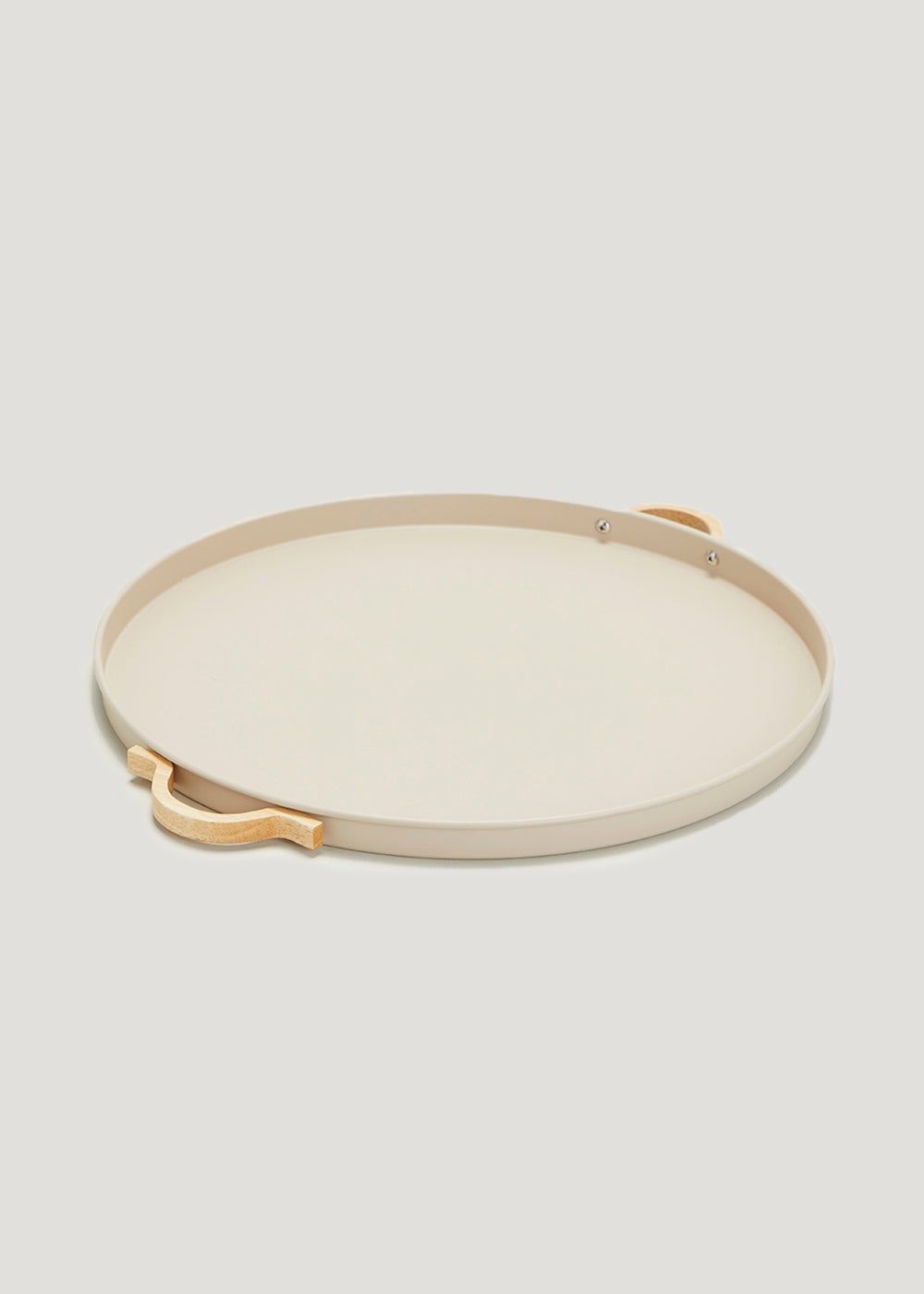 Natural Round Metal Tray (37cm)