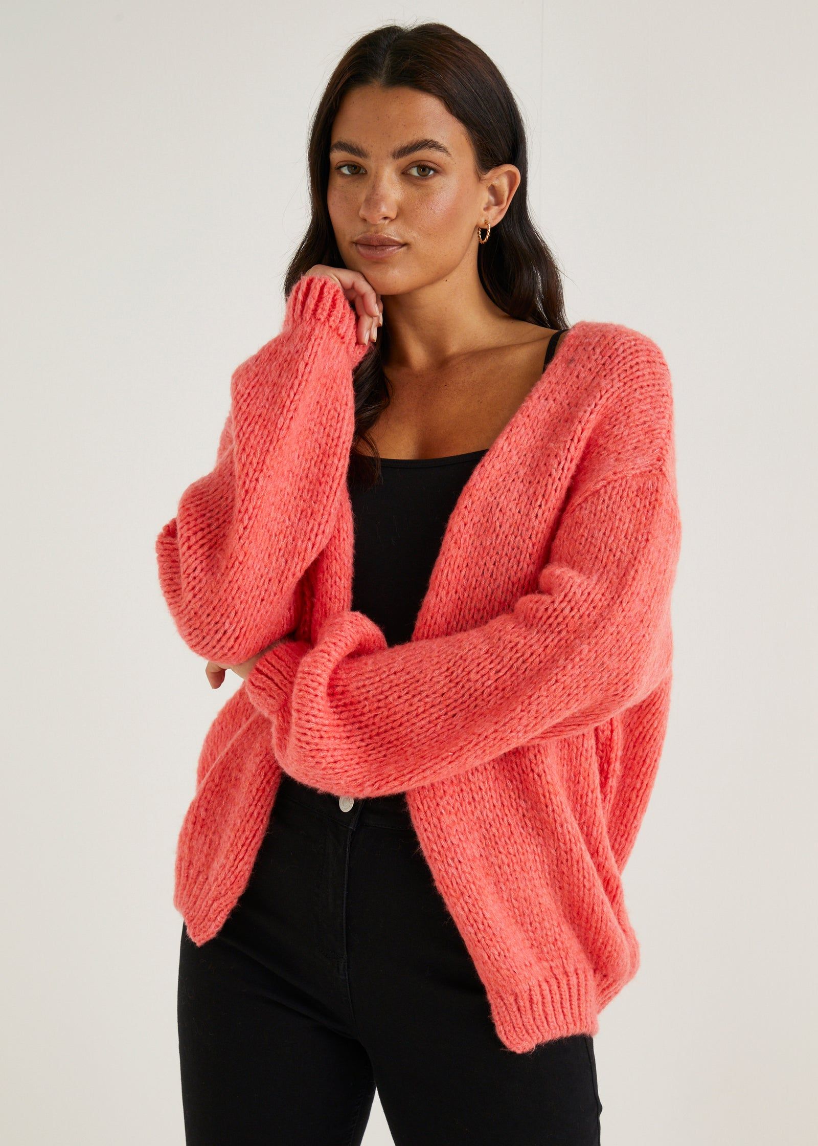 Coral様 C6576 タックスリーブニット Buy Coral Cardigan - Coral - S Online in Jordan from Matalan