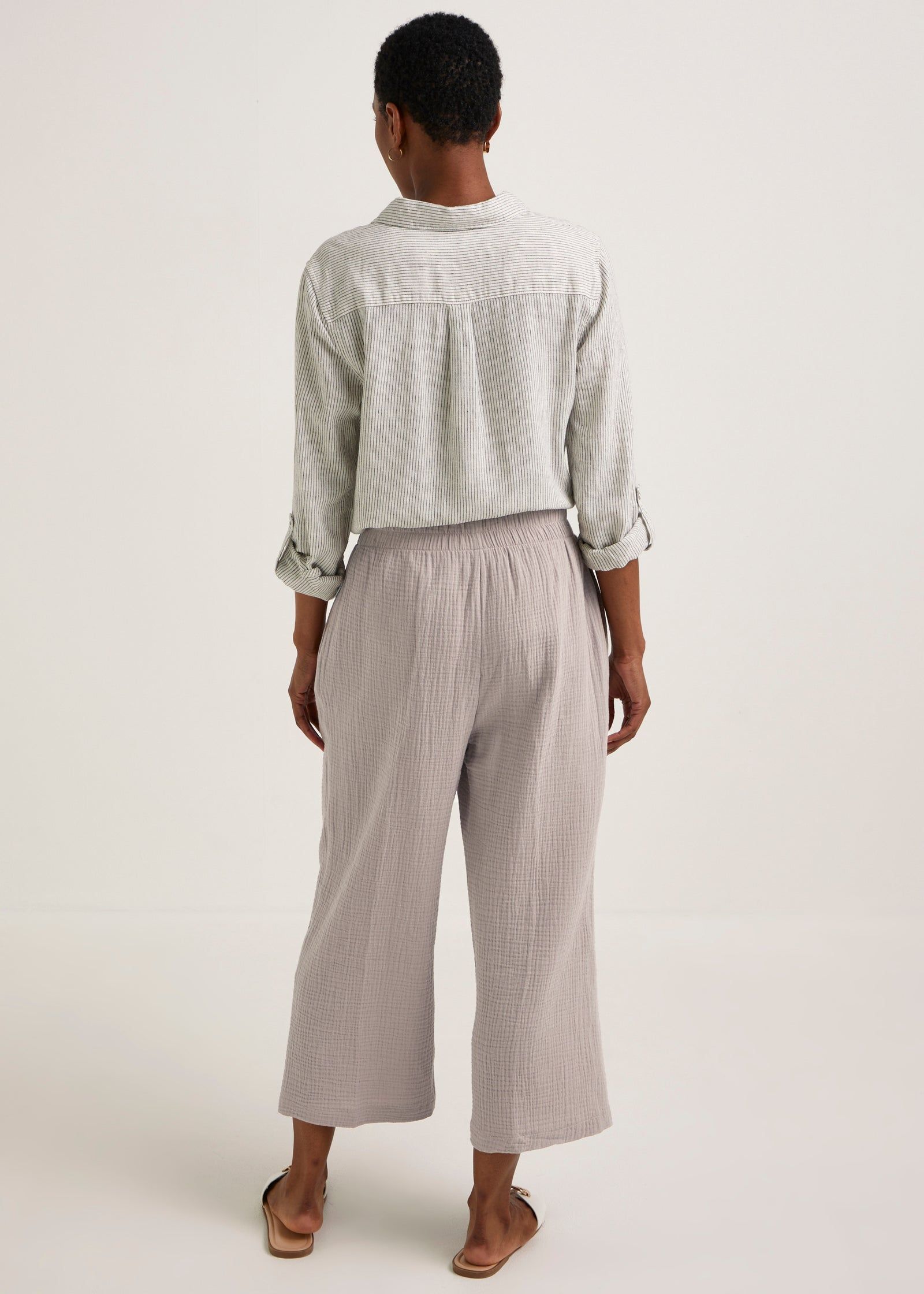 Buy Double Cloth Cropped Trousers Online in Jordan from Matalan