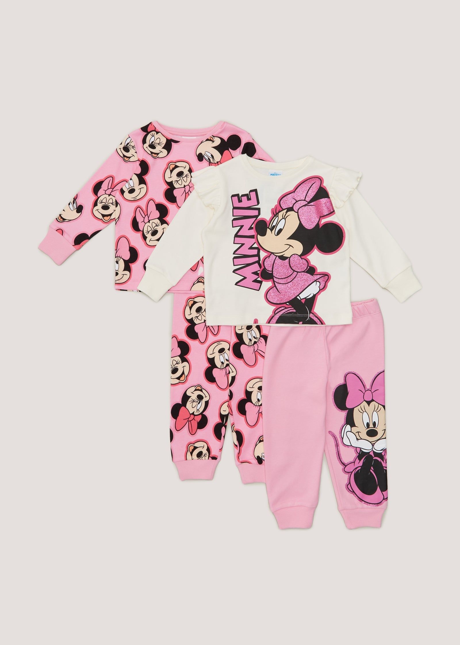 Buy Girls 2 Pack Pink Disney Minnie Mouse Oversized Pyjama Sets 6mths 7yrs Online in Qatar from Matalan