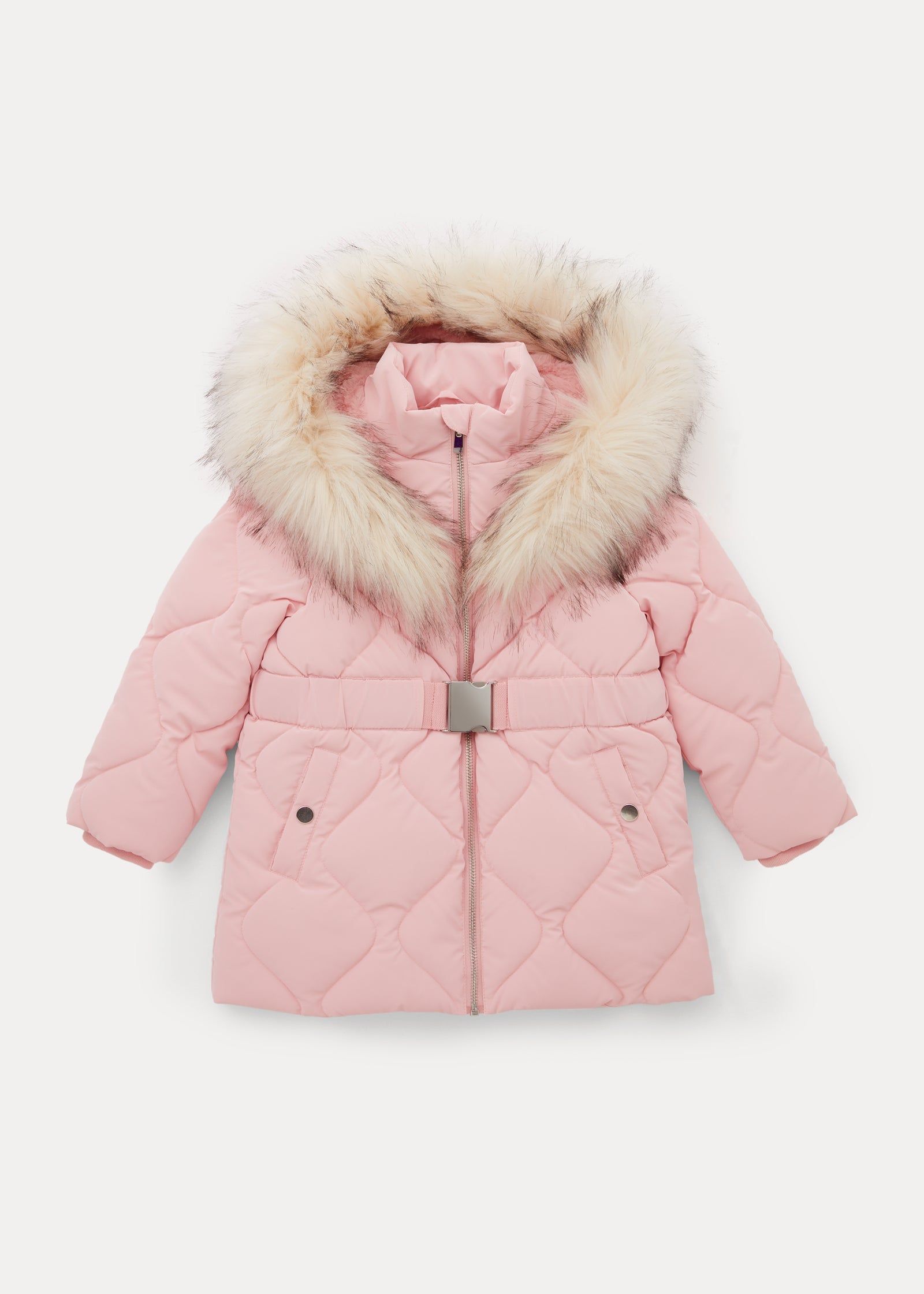 Buy Girls Faux Fur Coat 4 13yrs Pink 6Y Online in UAE bfab