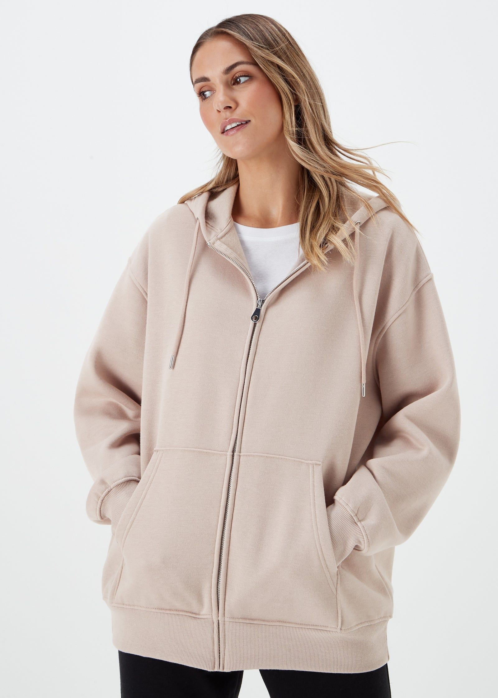 Buy Longline Zip Up Hoodie Online in Jordan from Matalan