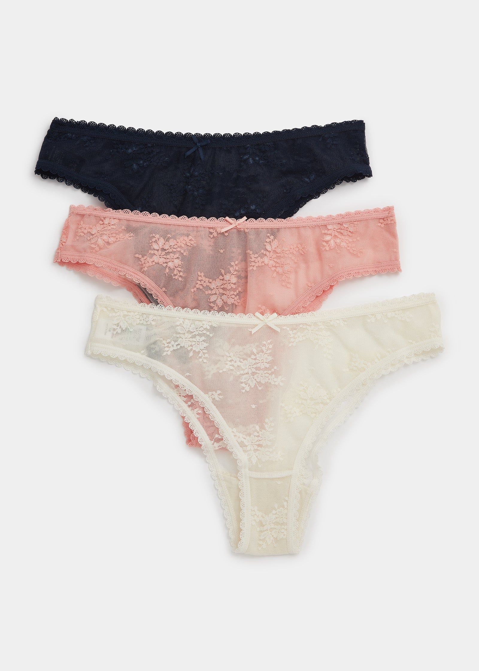 Buy 3 Pack Floral Lace Brazilian Knickers Online in Jordan from Matalan