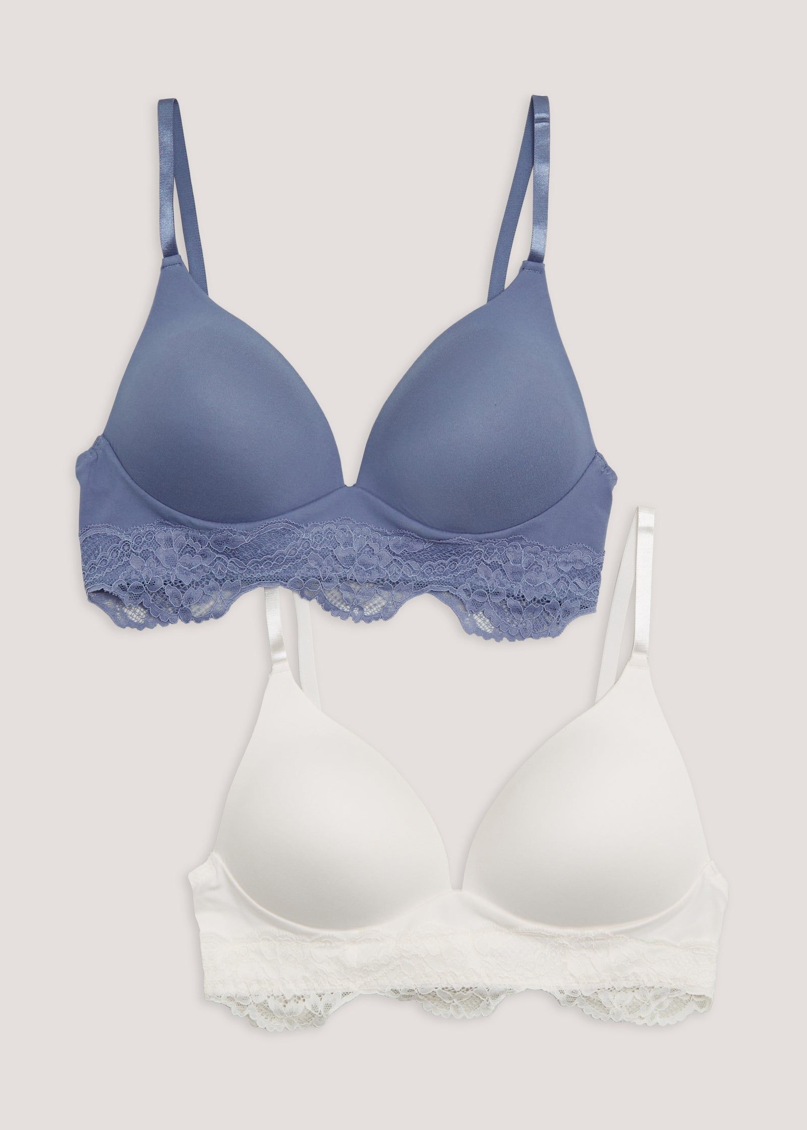 Buy 2 Pack Non-Wired Plunge Bras - Navy - 36D in UAE - bfab