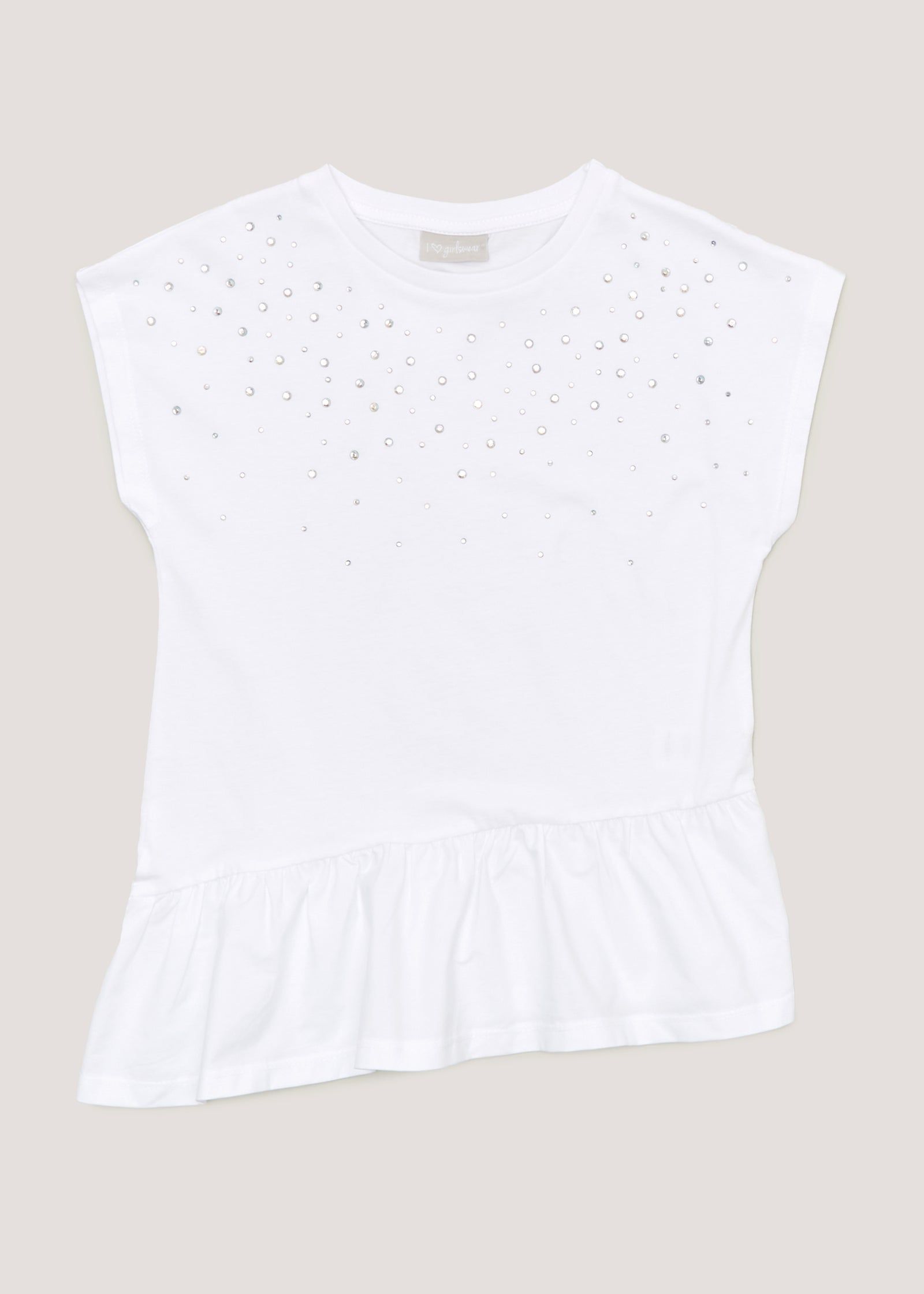 Buy Girls White Embellished Frill T-Shirt (4-13yrs) - White - 12Y Online in  Bahrain from Matalan