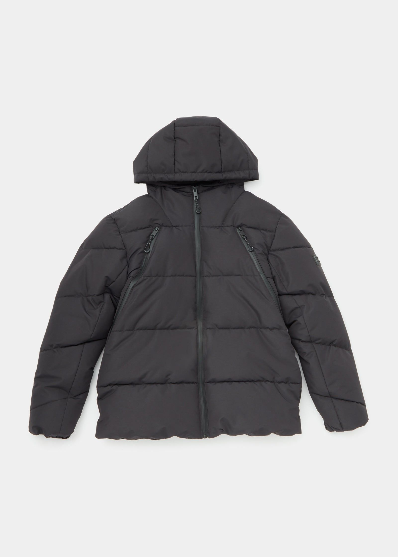 Boys Black Zip Up Puffer Jacket 4 13yrs