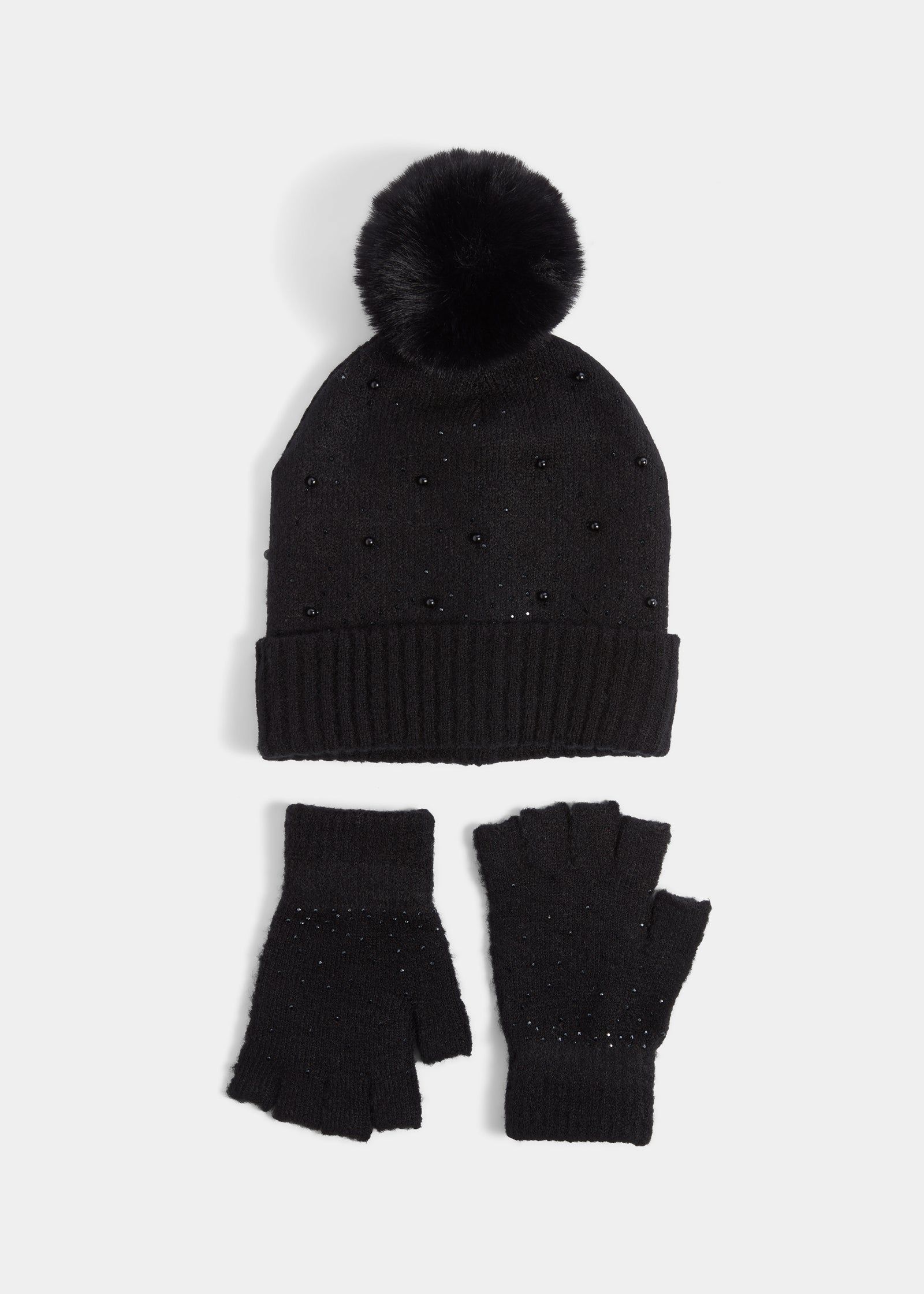 Embellished bobble hat deals