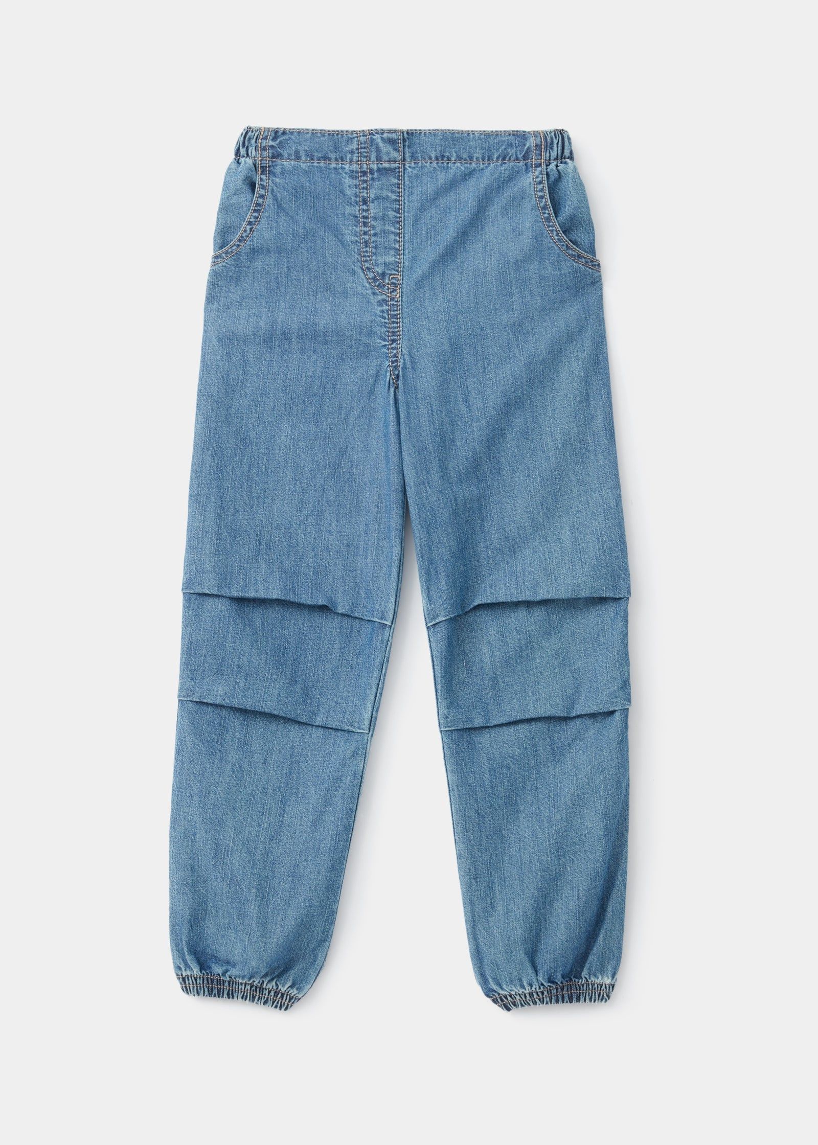 Bright Blue Paperbag Jeans - Matalan