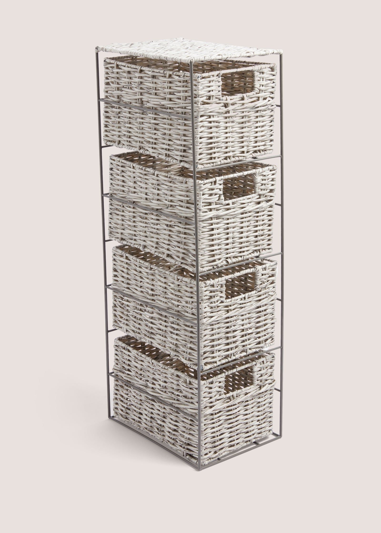 Grey Foldable Storage Box (33cm x 33cm x 31cm) - Matalan