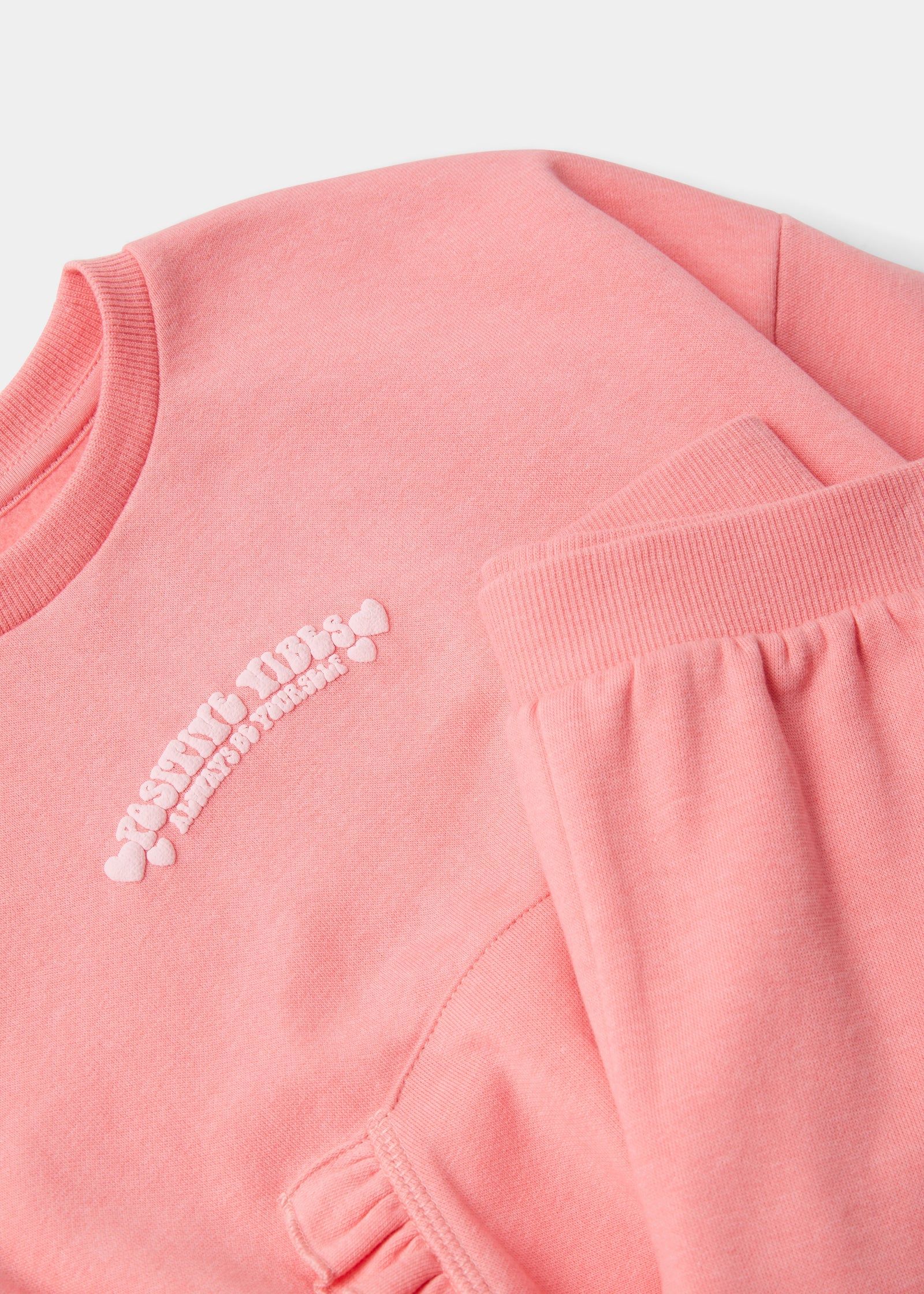 Buy Girls Pink Positive Vibes Sweatshirt & Joggers Set (9mths-6yrs