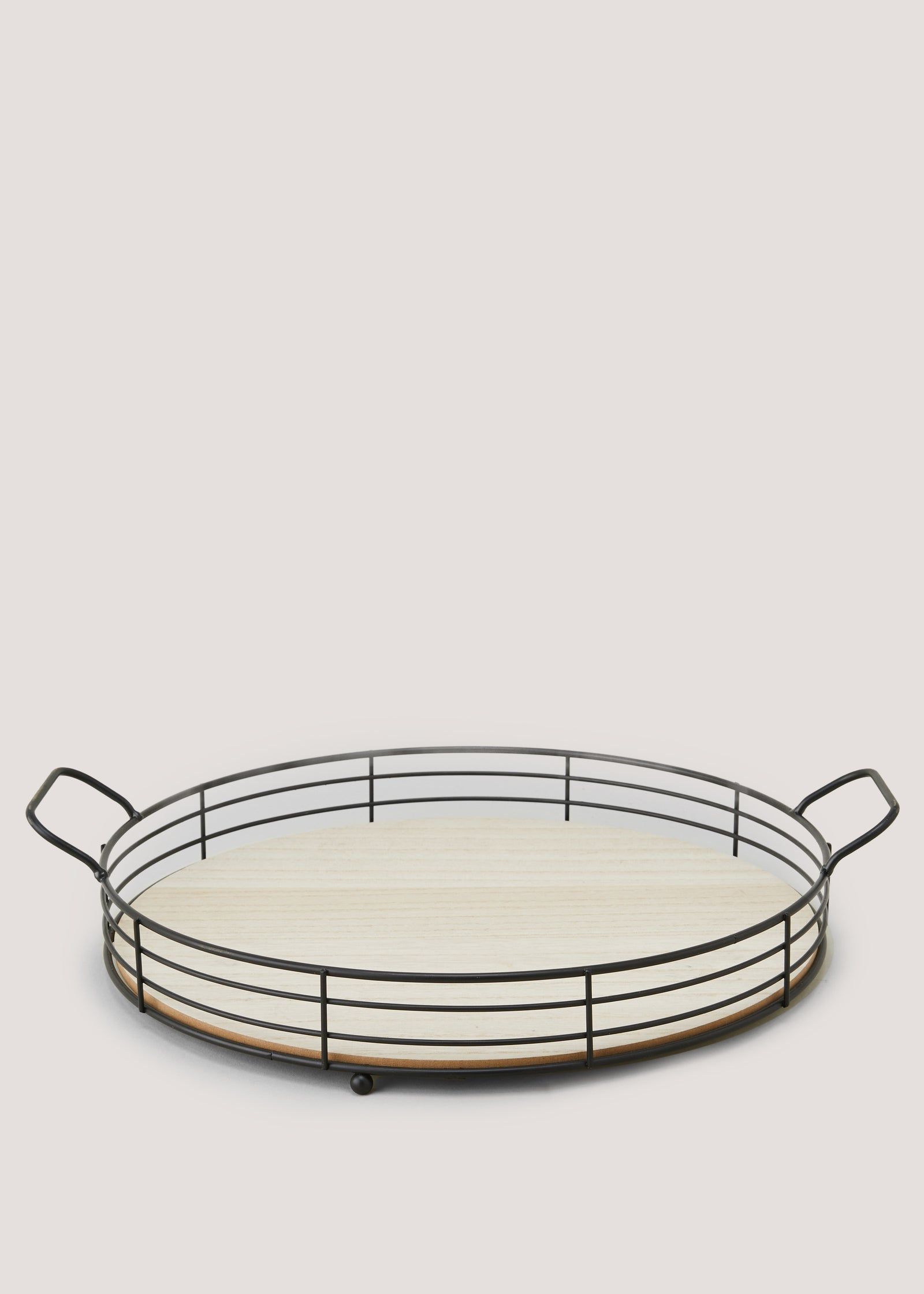 Natural Round Metal Tray (37cm)