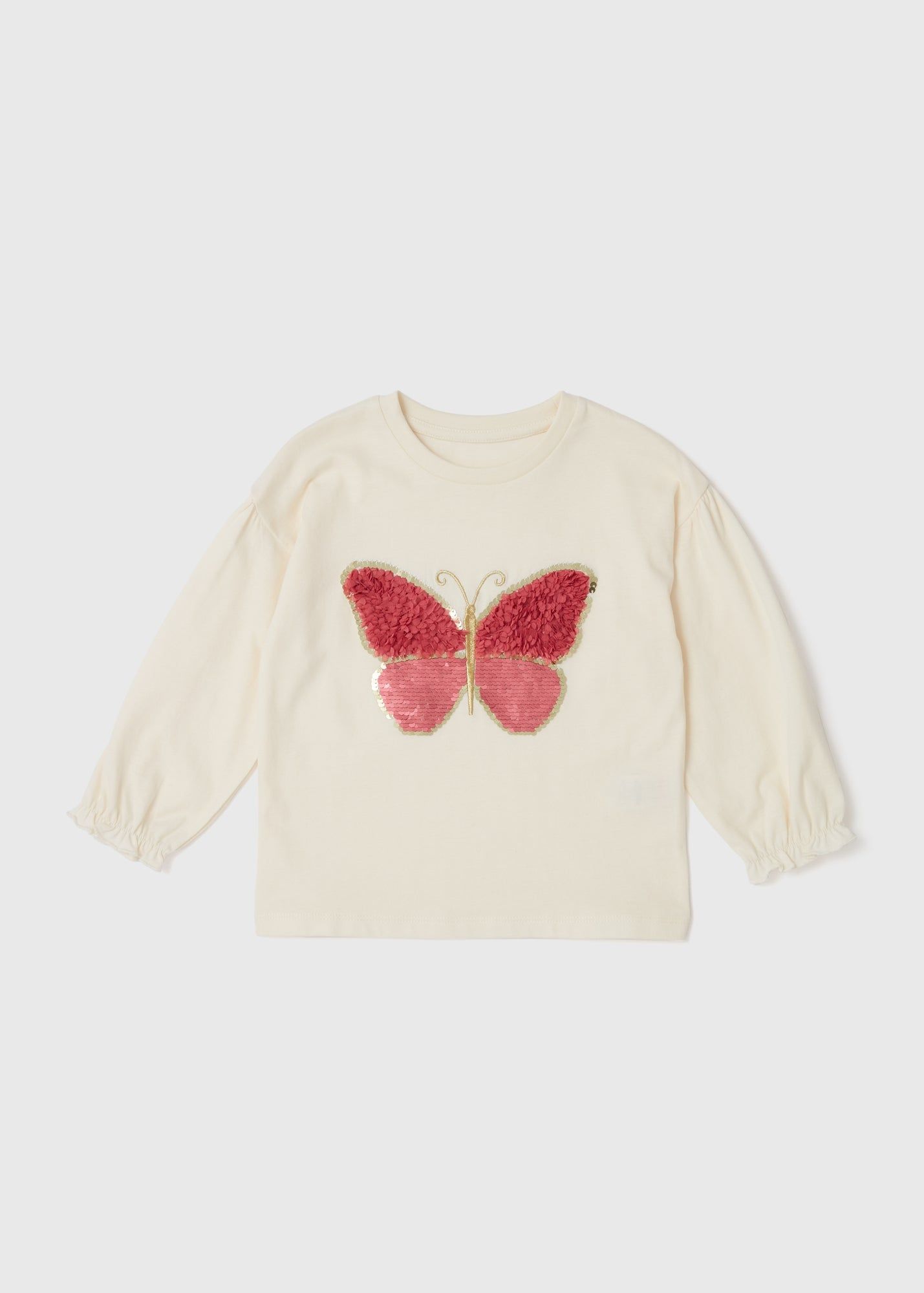 White Butterfly Glitter T-Shirt - Matalan