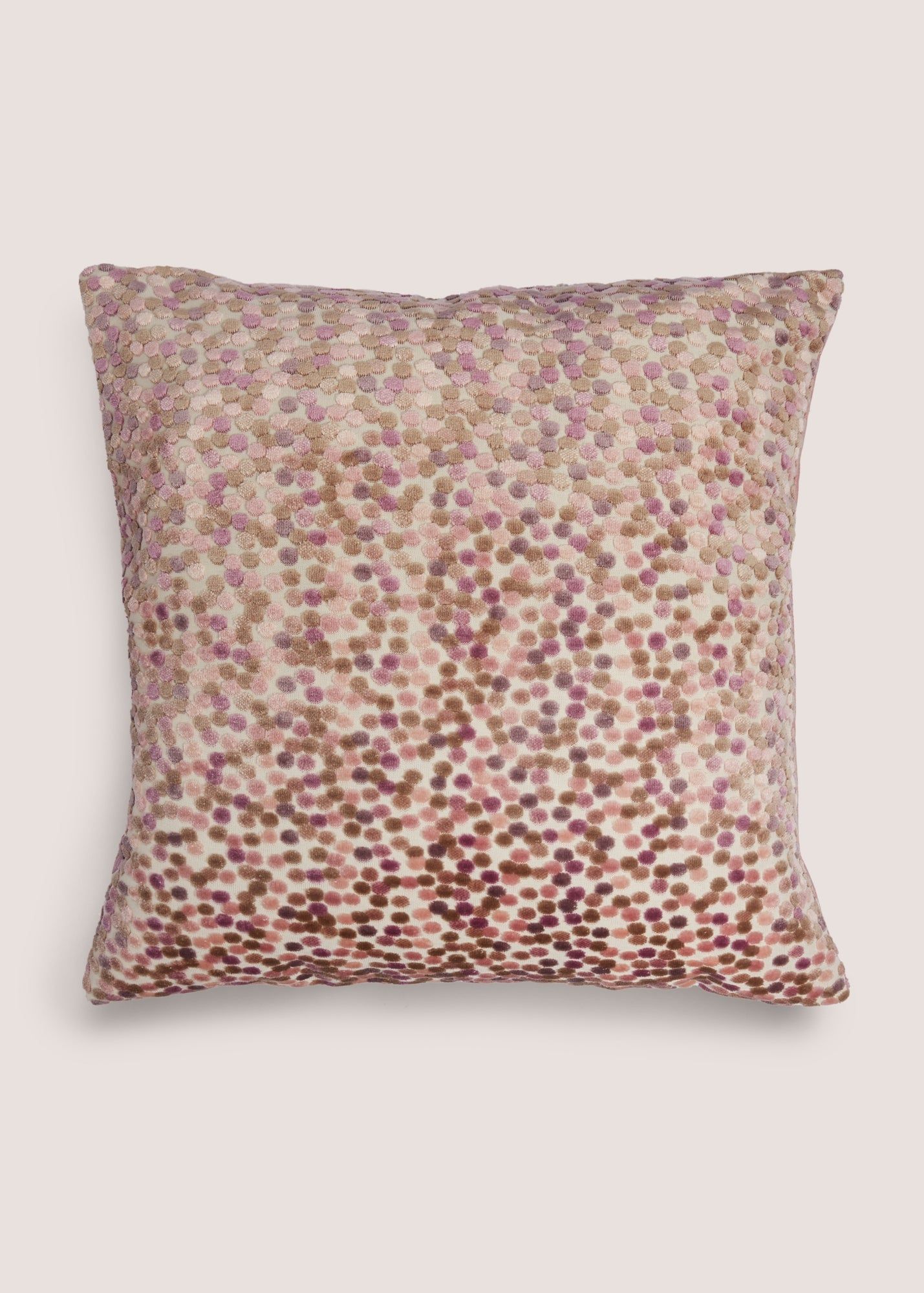 Buy Velvet Polka Dot Cushion 43cmx43cm Purple Online in UAE from Matalan
