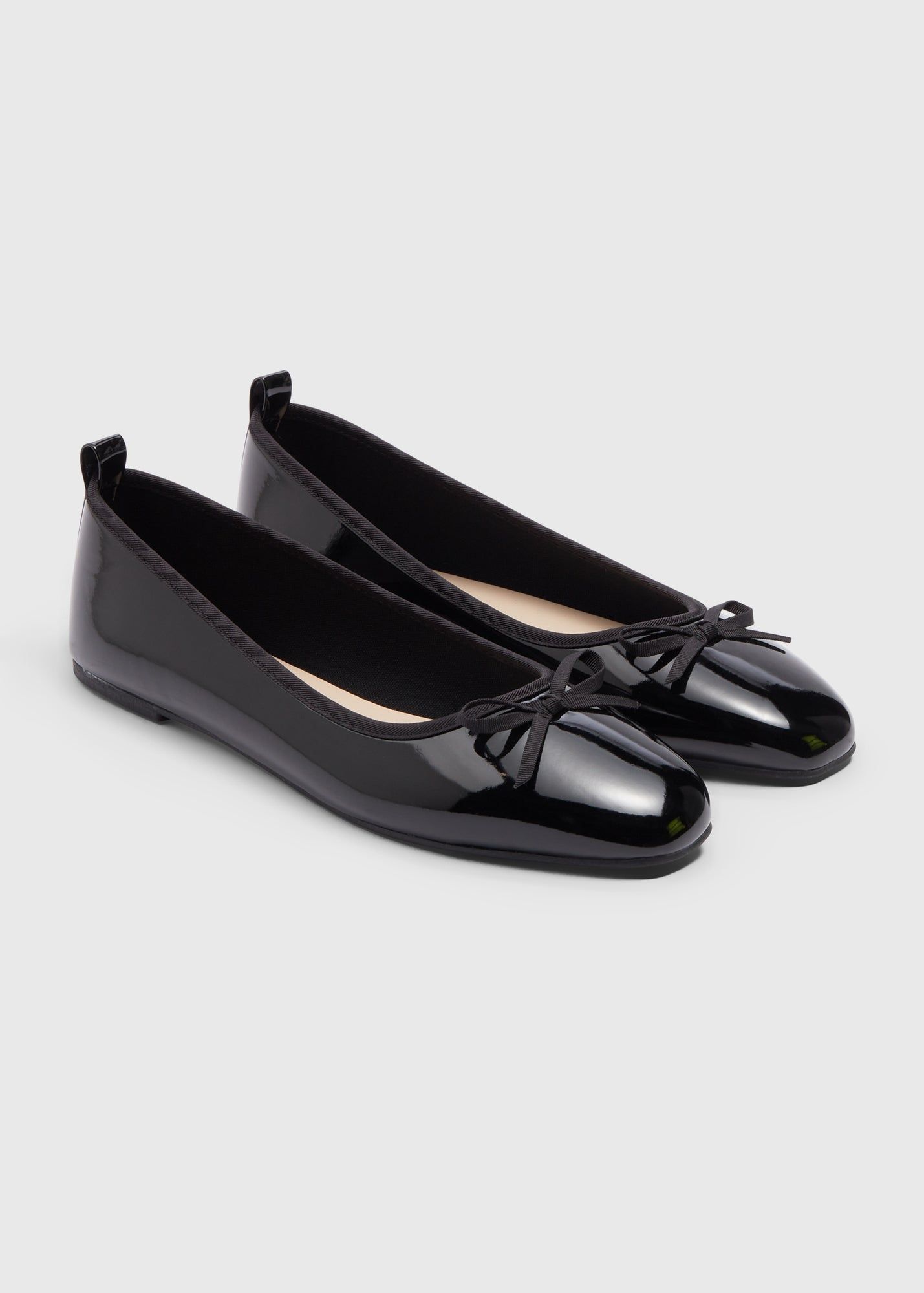 Black patent ballet shoes deals