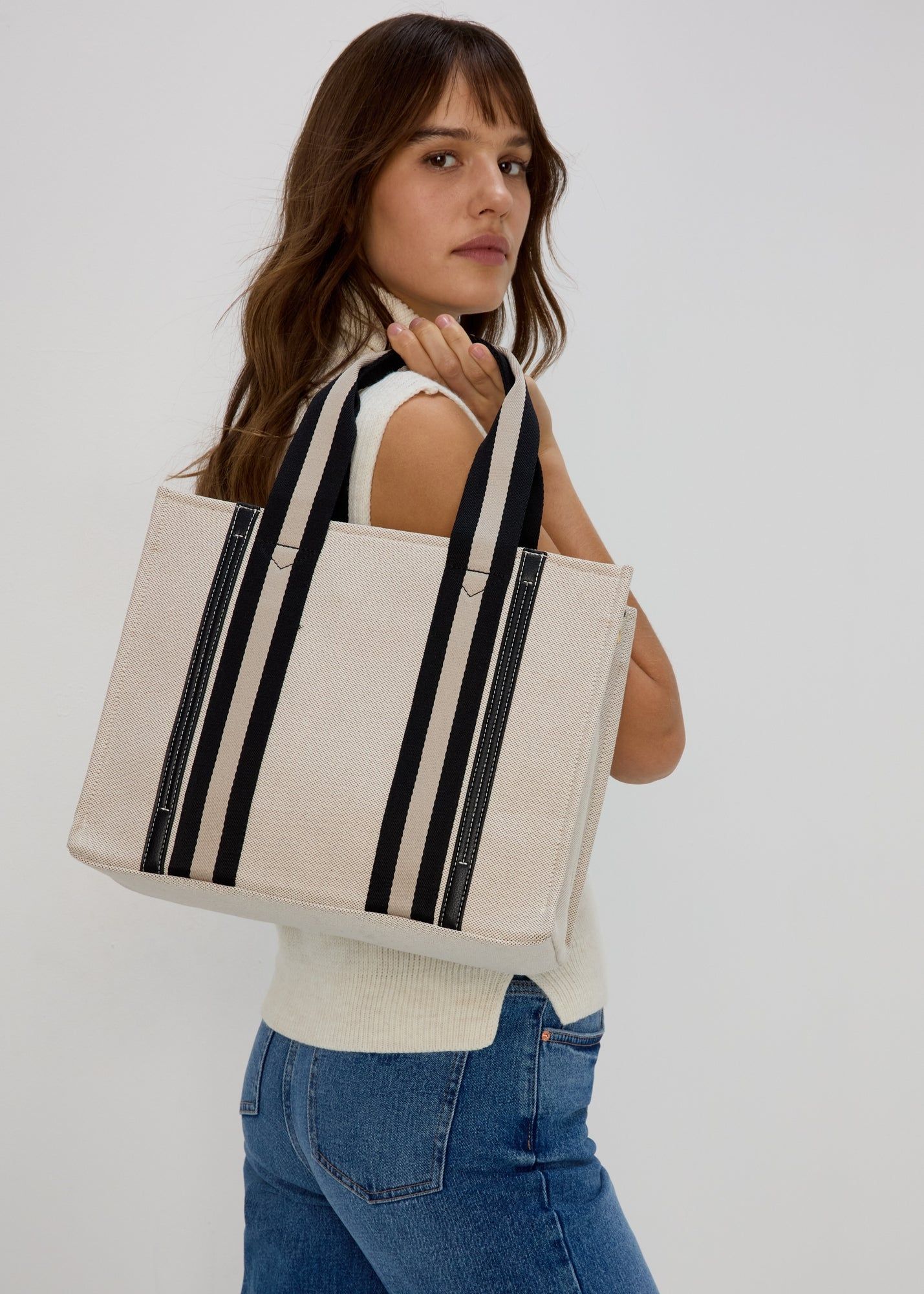 Buy Natural Spring Canvas Tote Bag Natural One Size Online in Qatar bfab