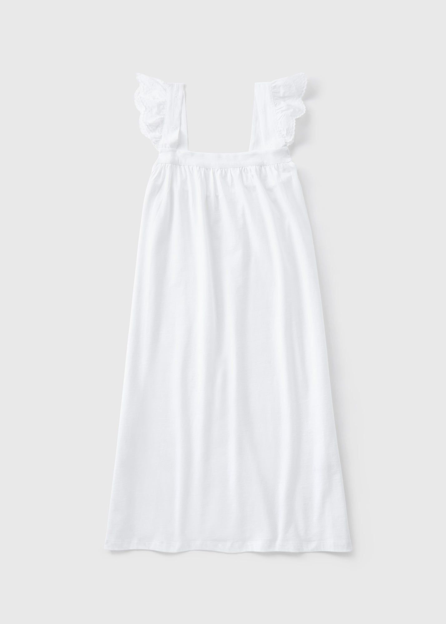 Long white cotton nightdress hotsell