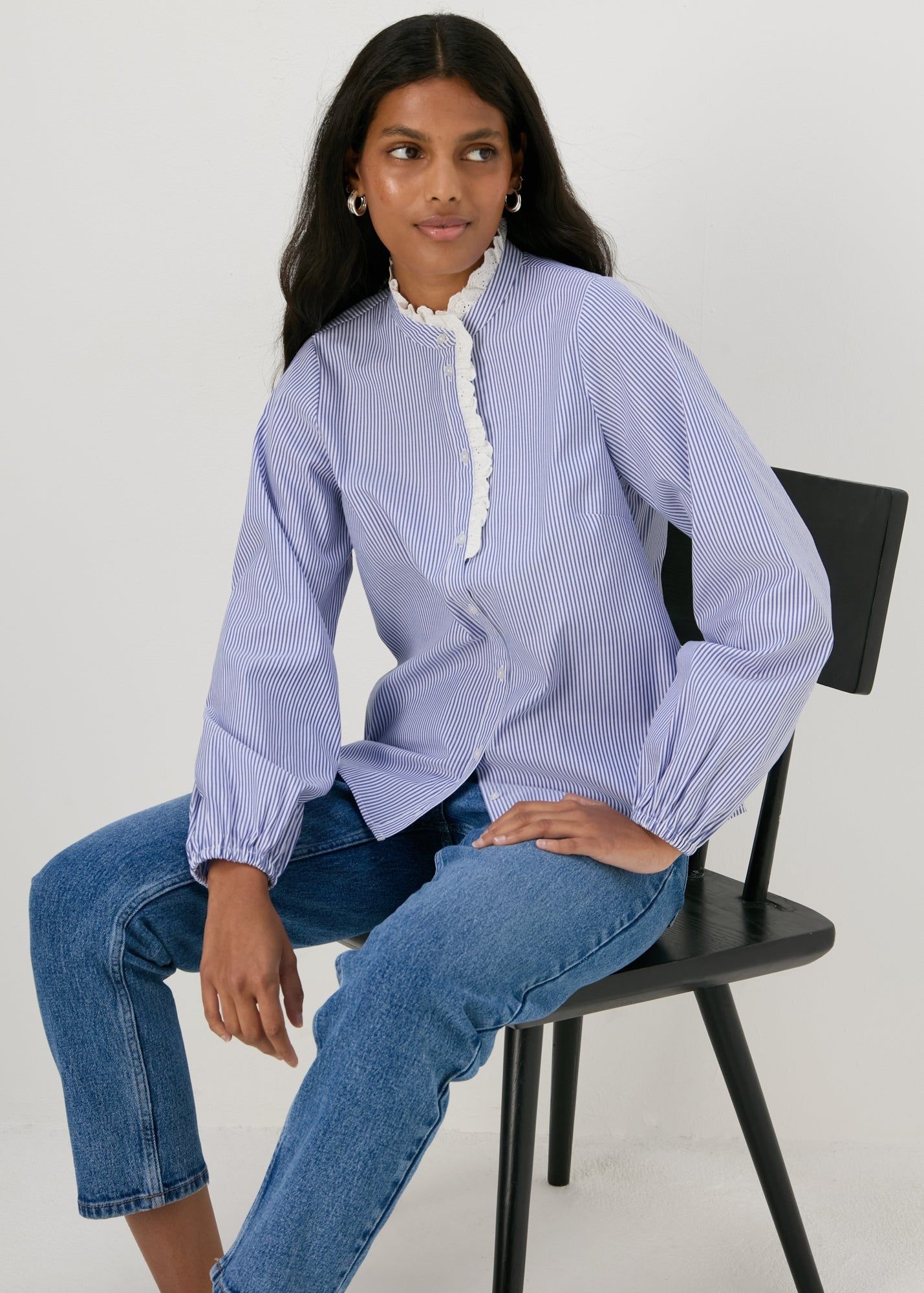 【楽天カード分割】 Neck Frill Stripe Buy Shirt bfab - Jordan in Online トップス
