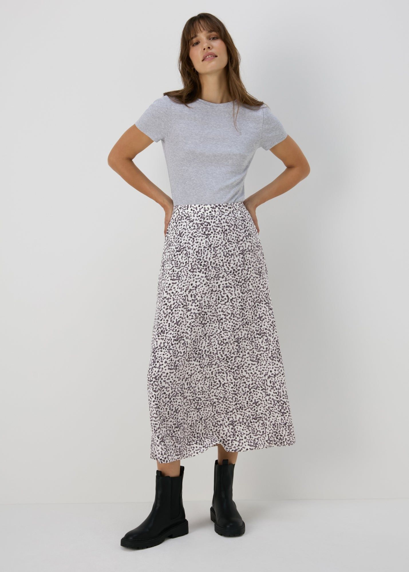 Buy Spot Print Midi Skirt in Jordan bfab