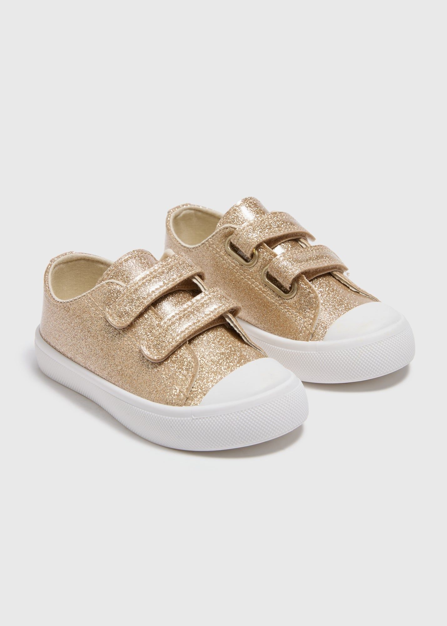 Buy Girls Glitter Canvas Trainer-Gold-28 Online in Bahrain from