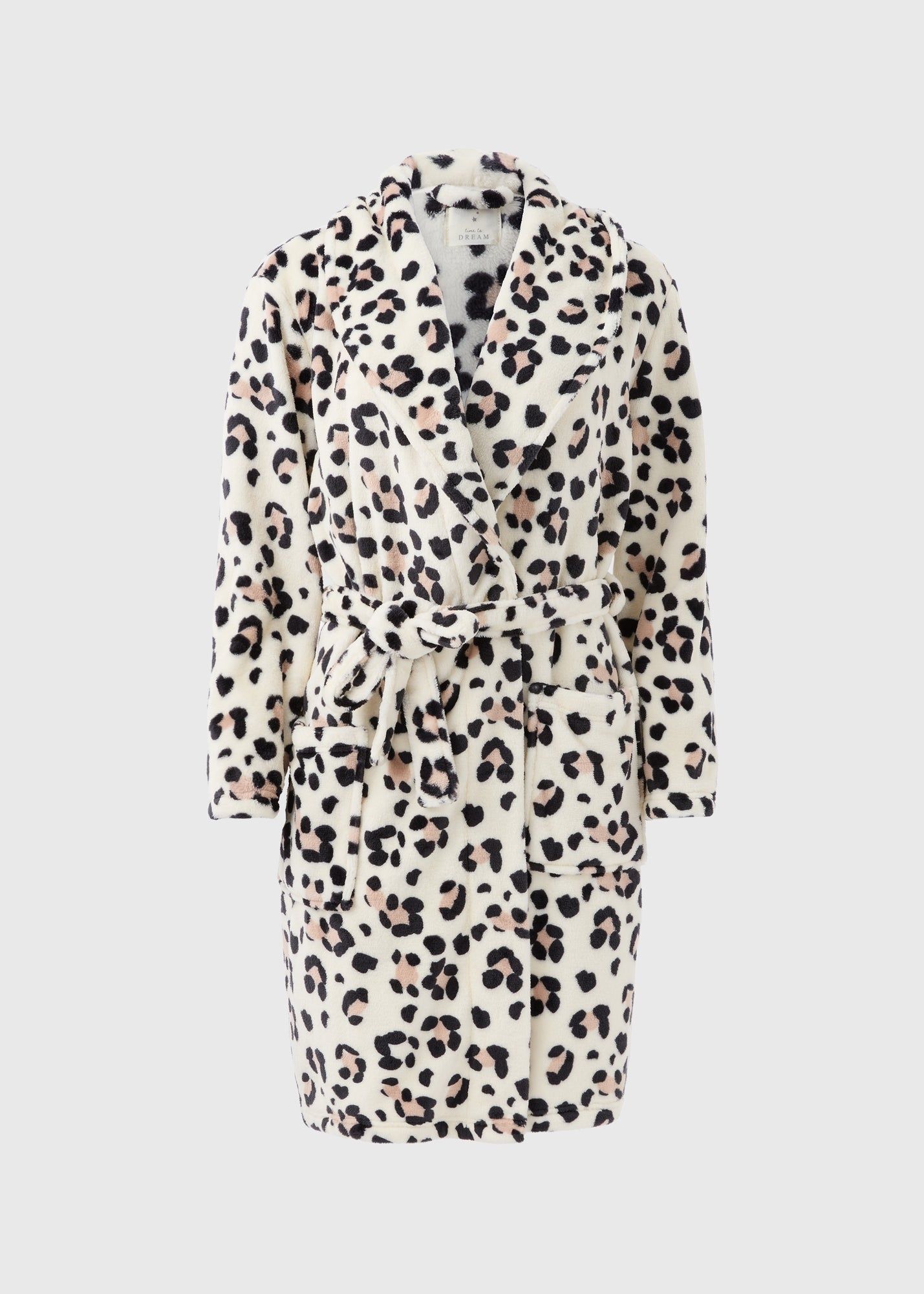 Buy Animal Print Dressing Gown Black White M Online in Jordan from Matalan