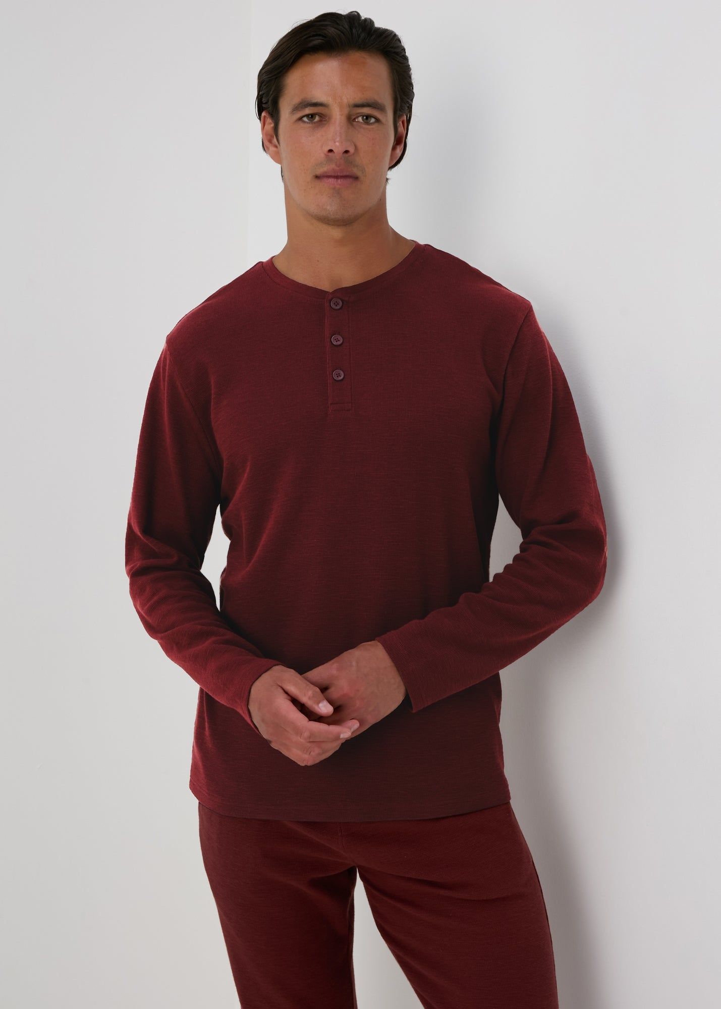 Buy Textured Long Sleeve Pyjama Top Online in UAE from Matalan