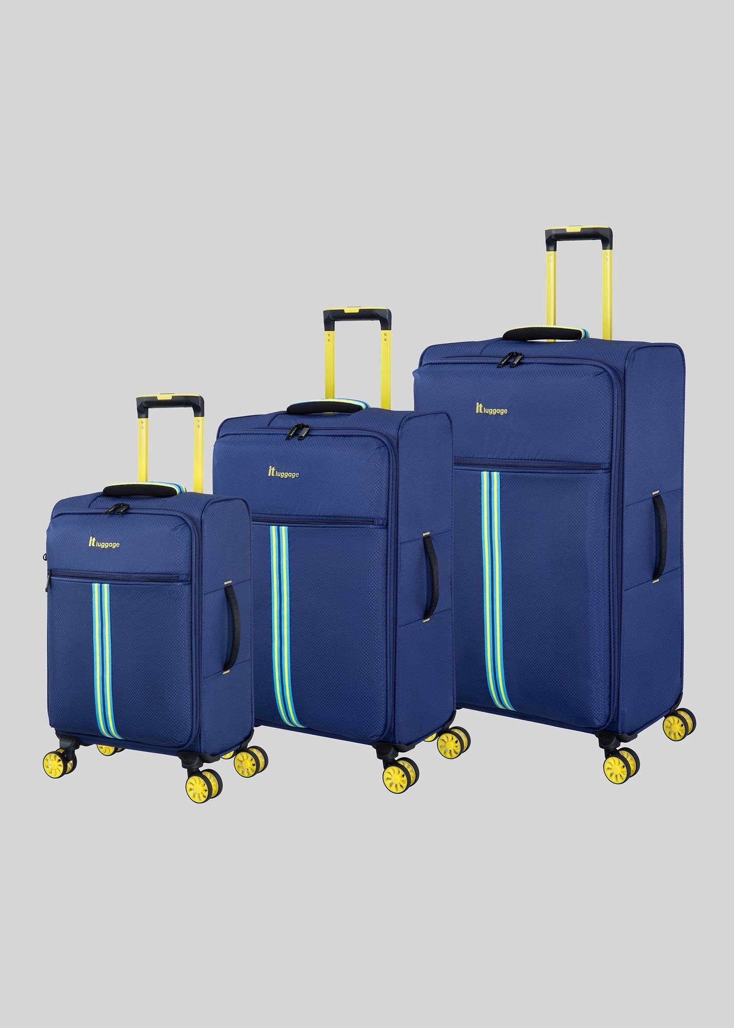 IT Luggage Soft Suitcase Blue L