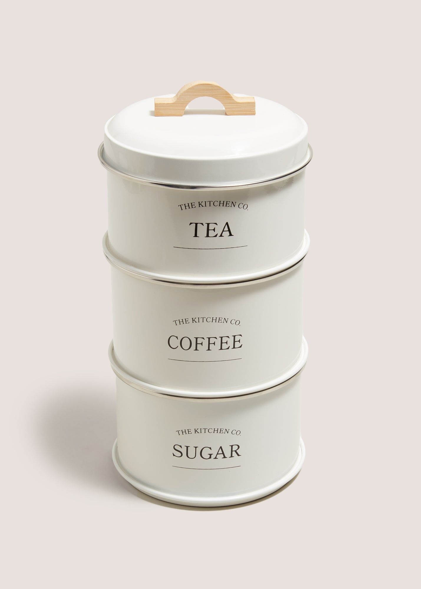 Buy Stackable Tea, Coffee, and Sugar Canisters-White Online in