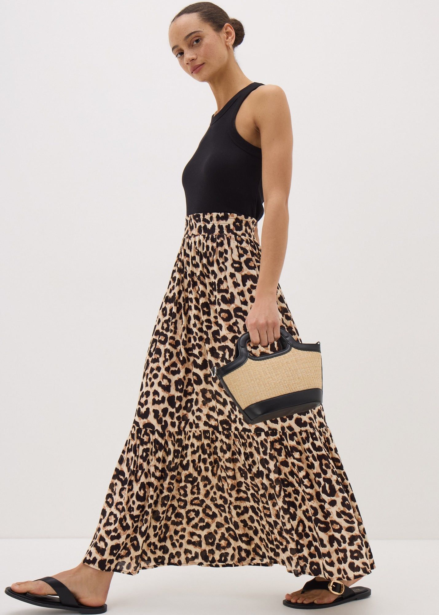 Buy Leopard Print Cheesecloth Maxi Skirt Online in Jordan from Matalan