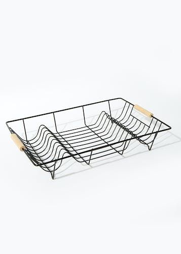 White metal dish drainer 2025