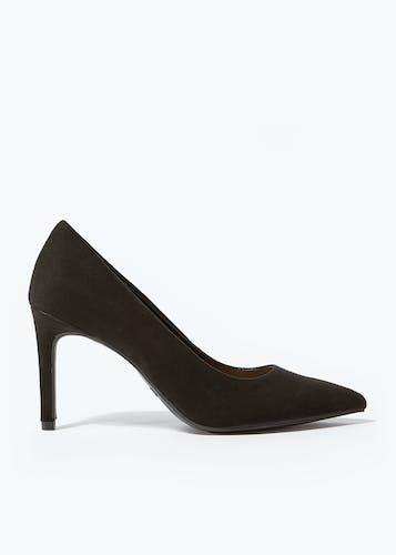 Black Pointed Court Shoes