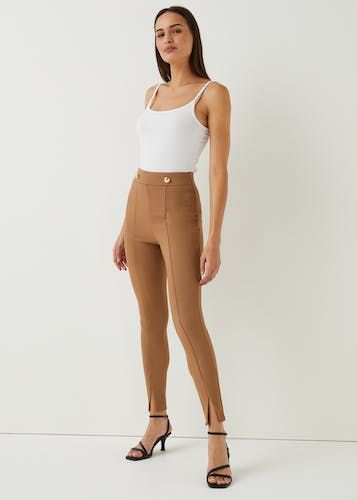 Buy Cropped Bengaline Trousers - White - 16 Online in KSA from Matalan