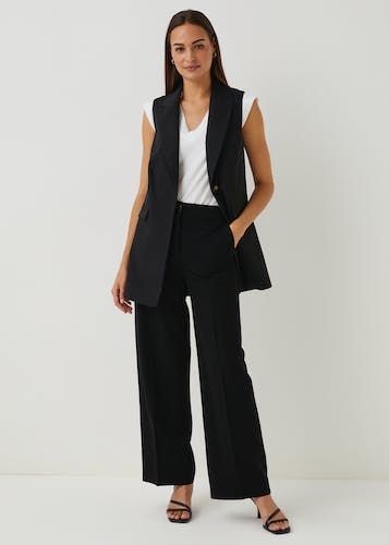 Buy Et Vous Black Wide Leg Trousers Black 12 in Bahrain bfab